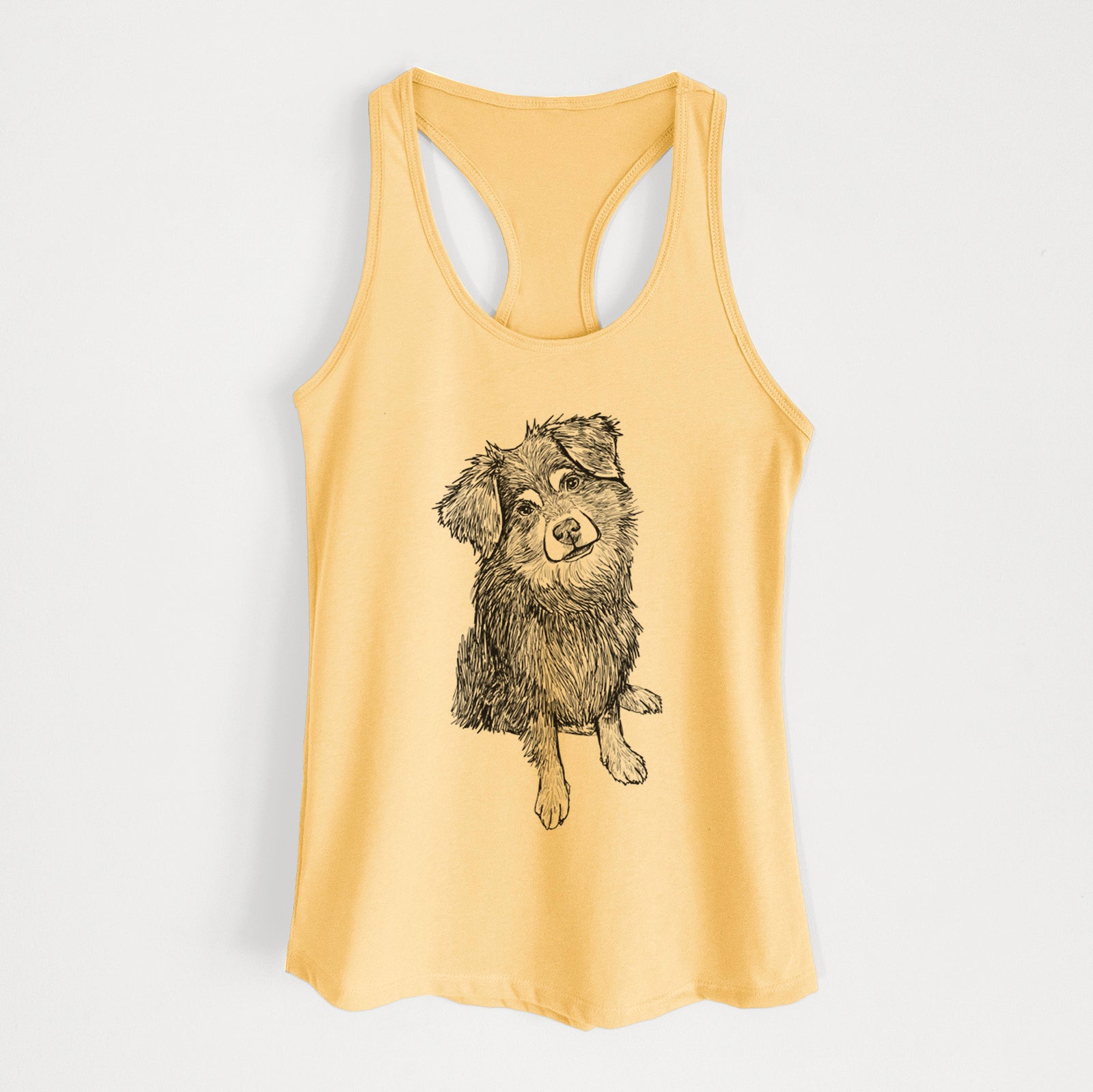 Doodled Belle the Mixed Breed - Women's Racerback Tanktop