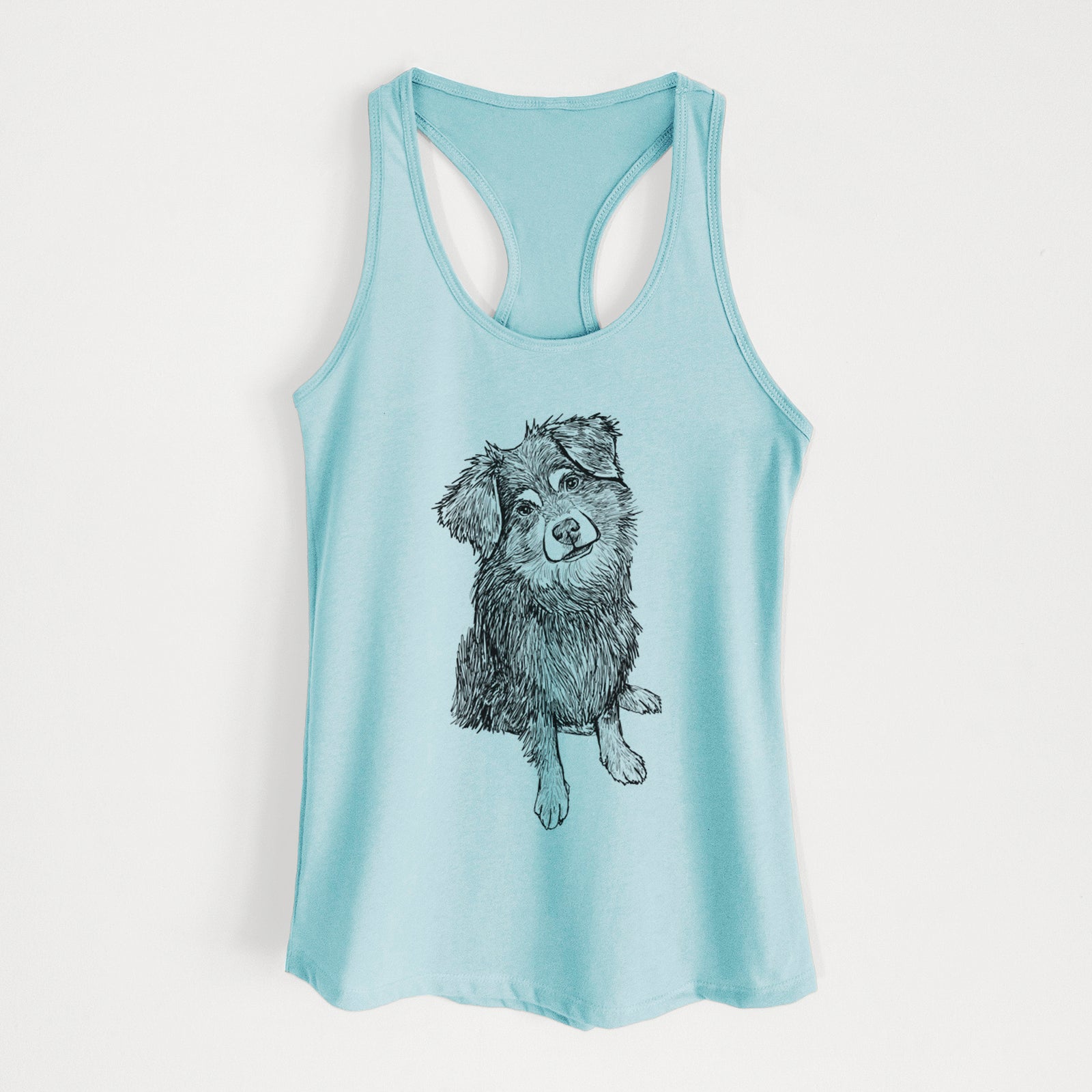 Doodled Belle the Mixed Breed - Women's Racerback Tanktop