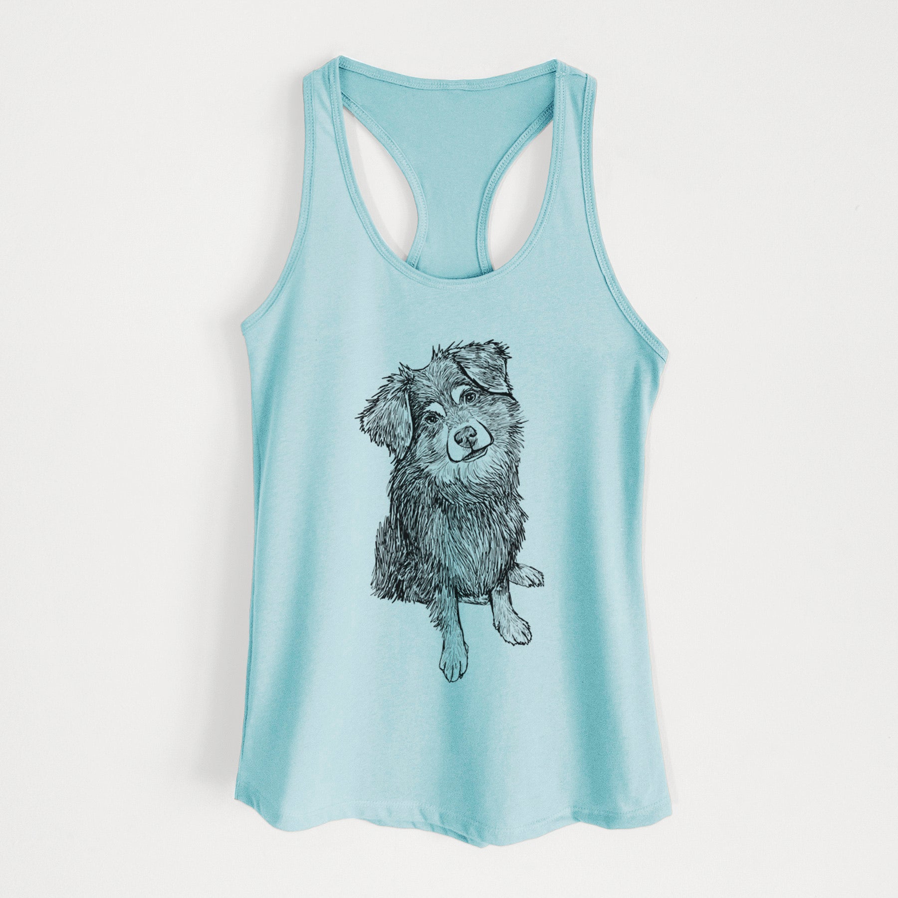 Doodled Belle the Mixed Breed - Women's Racerback Tanktop