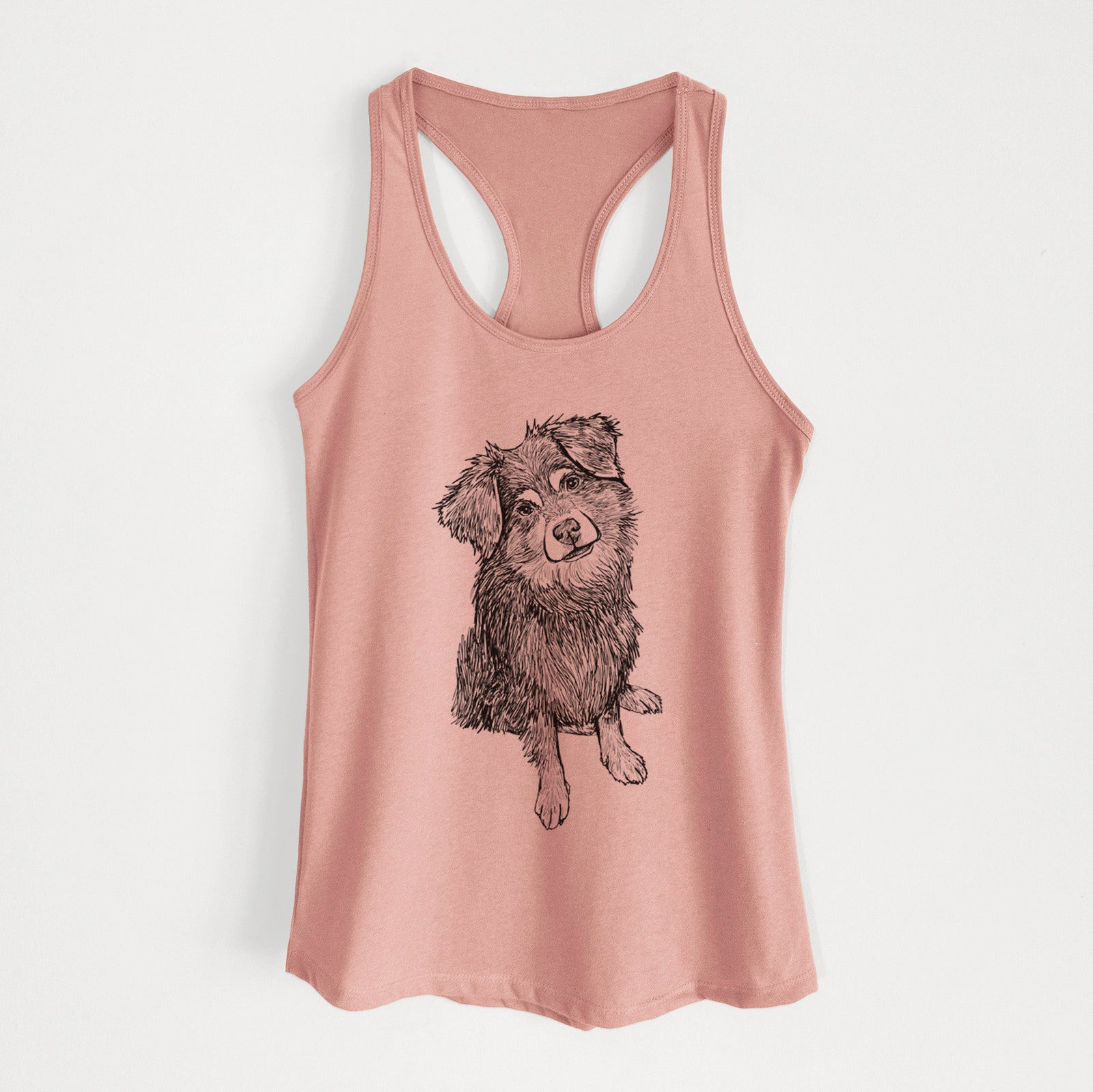 Doodled Belle the Mixed Breed - Women's Racerback Tanktop