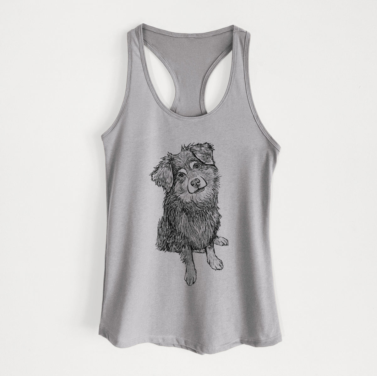 Doodled Belle the Mixed Breed - Women's Racerback Tanktop