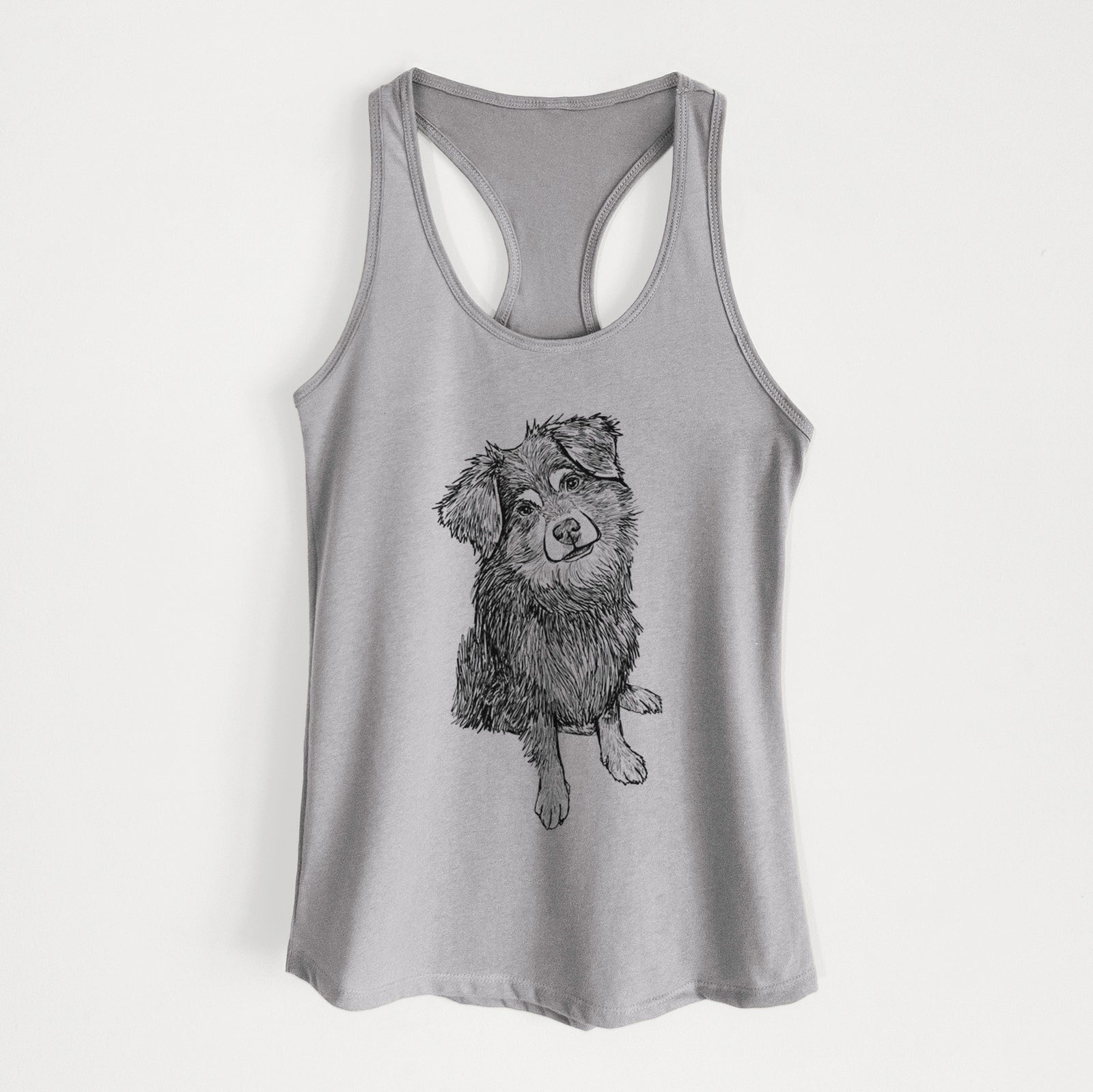 Doodled Belle the Mixed Breed - Women's Racerback Tanktop