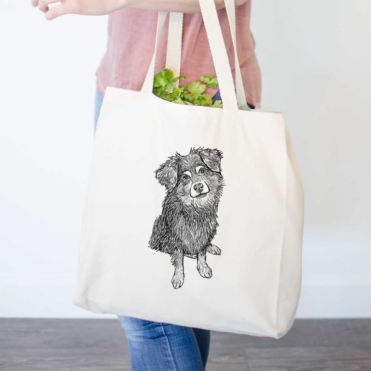 Doodled Belle the Mixed Breed - Tote Bag