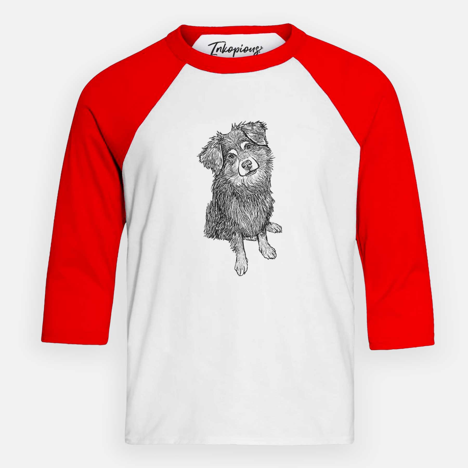 Doodled Belle the Mixed Breed - Youth 3/4 Long Sleeve