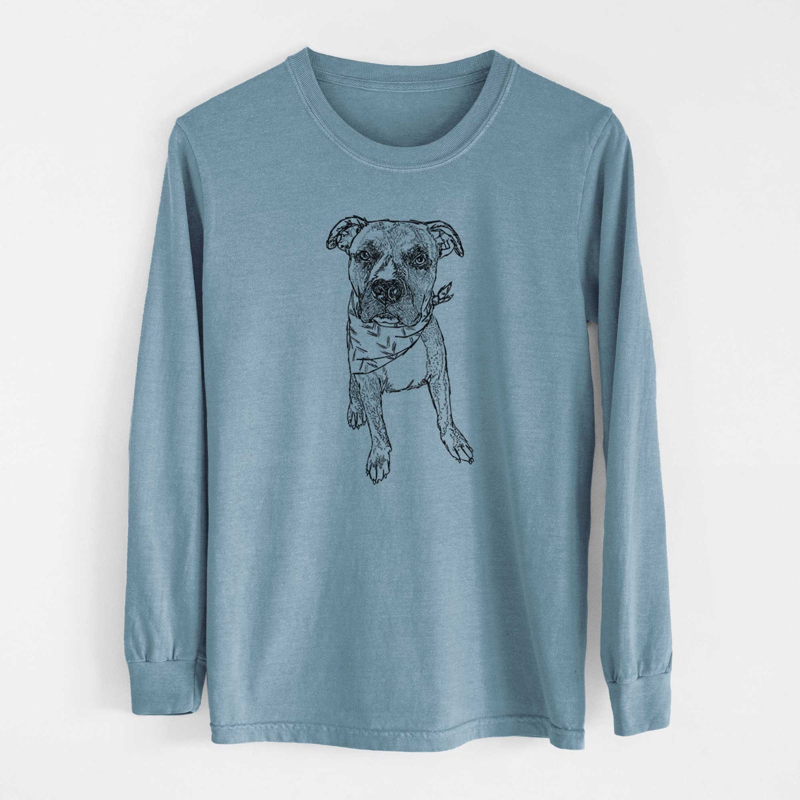 Doodled Benny the Mixed Breed - Heavyweight 100% Cotton Long Sleeve