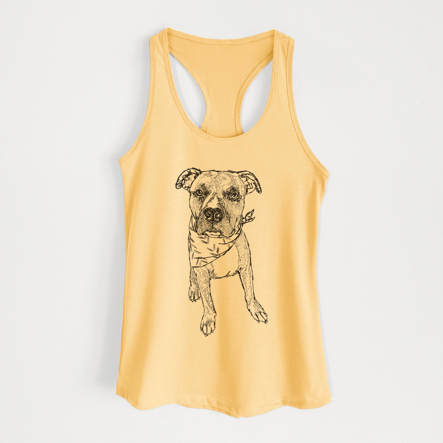 Doodled Benny the Mixed Breed - Women's Racerback Tanktop