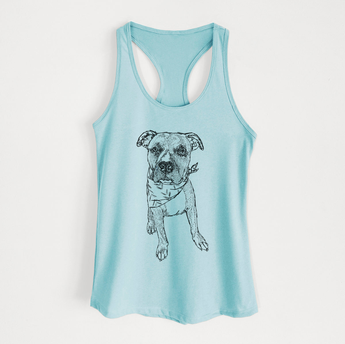 Doodled Benny the Mixed Breed - Women&#39;s Racerback Tanktop