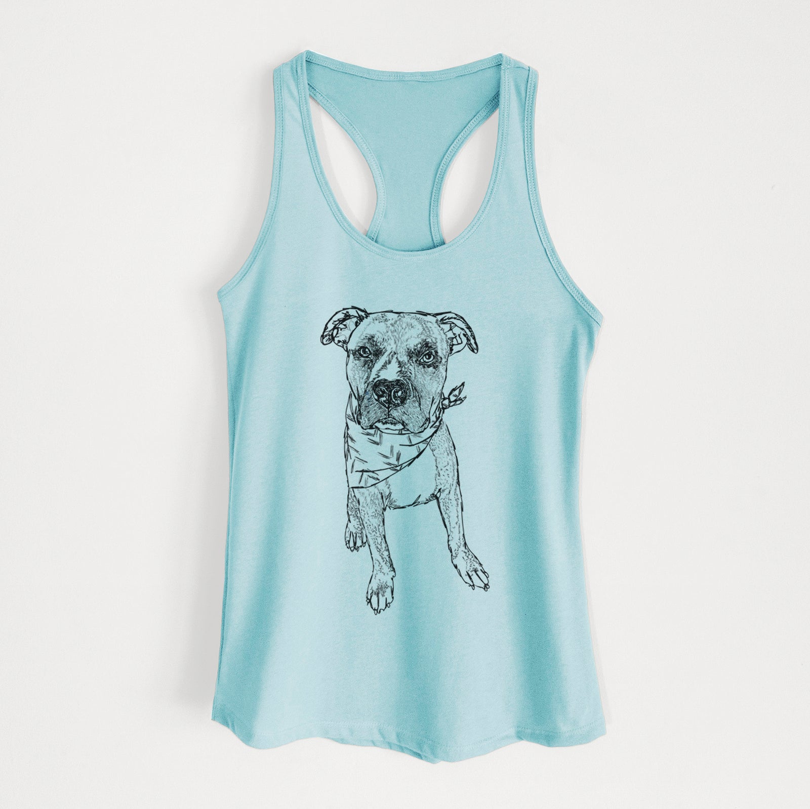 Doodled Benny the Mixed Breed - Women's Racerback Tanktop