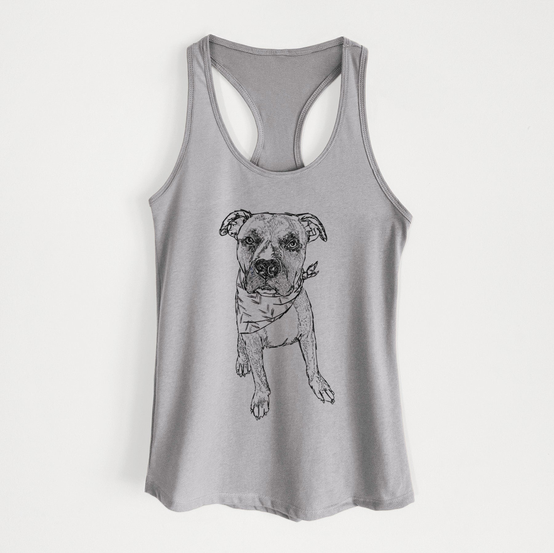 Doodled Benny the Mixed Breed - Women's Racerback Tanktop