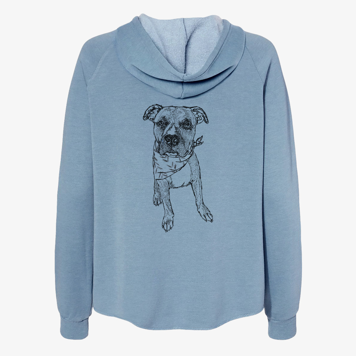 Doodled Benny the Mixed Breed - Women's Cali Wave Zip-Up Sweatshirt