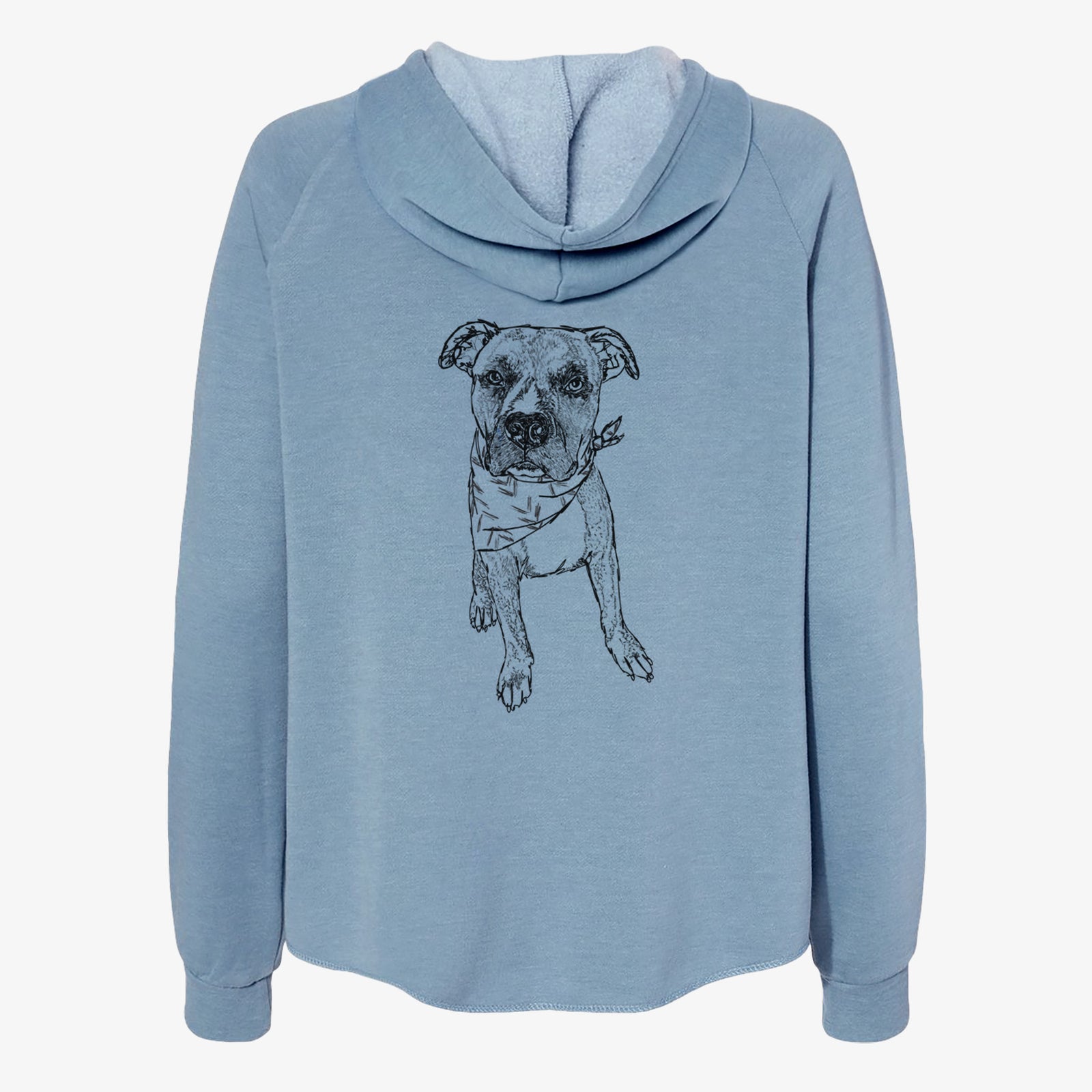 Doodled Benny the Mixed Breed - Women's Cali Wave Zip-Up Sweatshirt