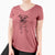 Doodled Benny the Mixed Breed - Women's V-neck Shirt