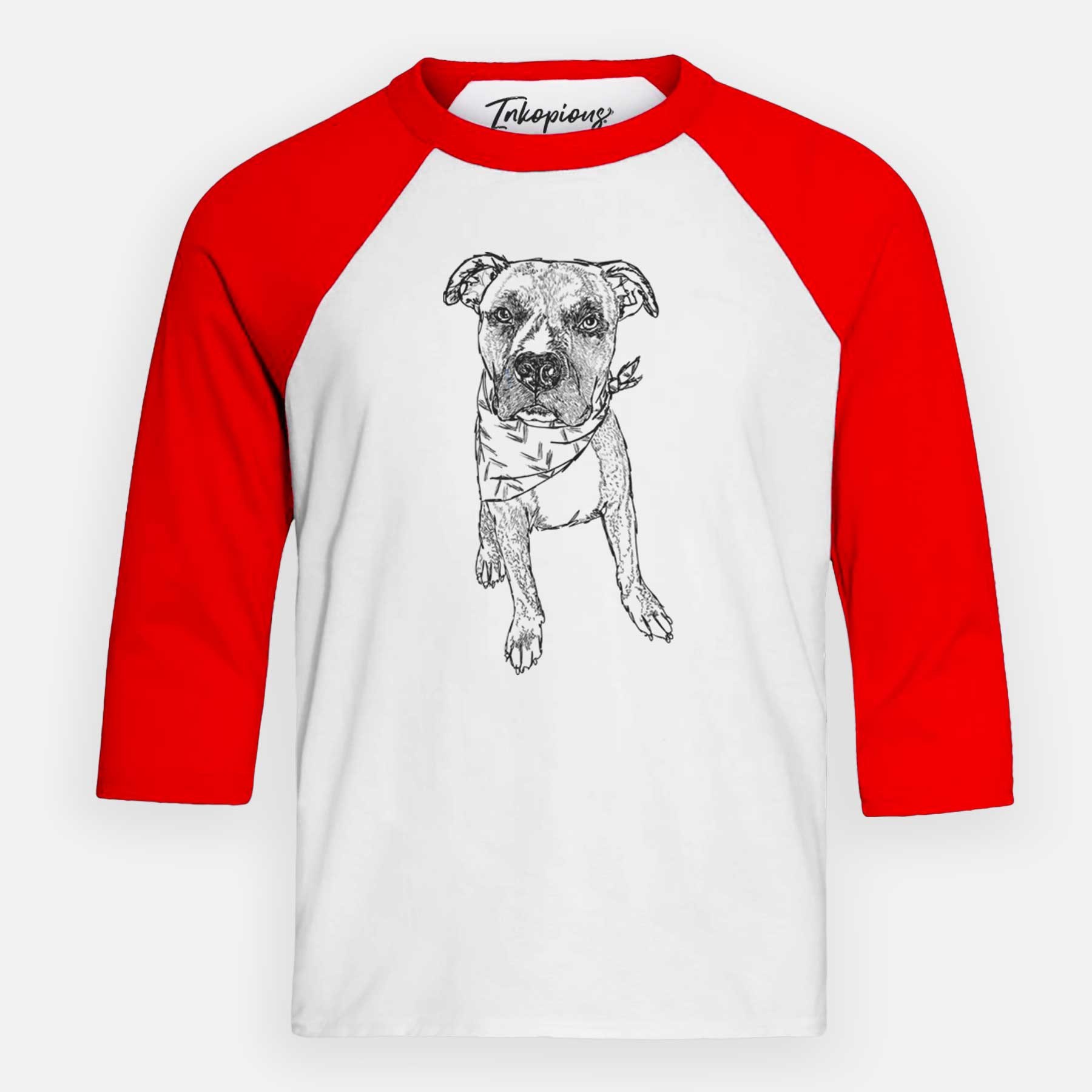 Doodled Benny the Mixed Breed - Youth 3/4 Long Sleeve