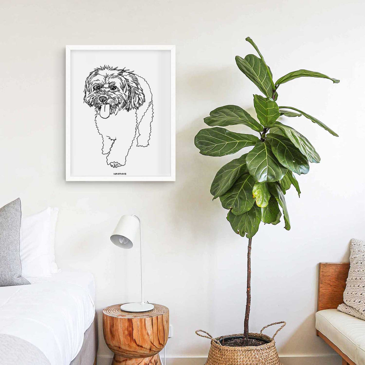 Doodled Benson the Havanese Art Print