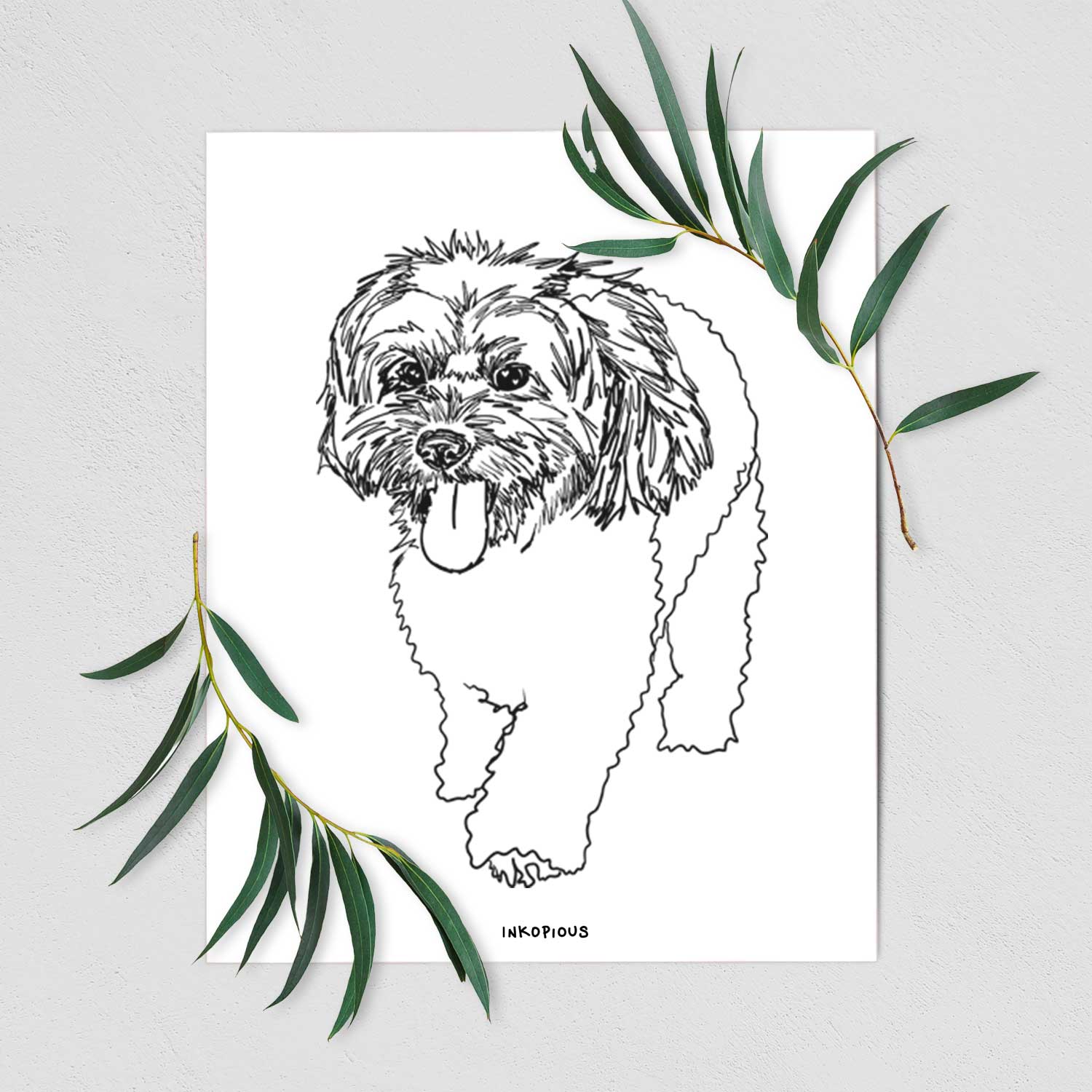 Doodled Benson the Havanese Art Print