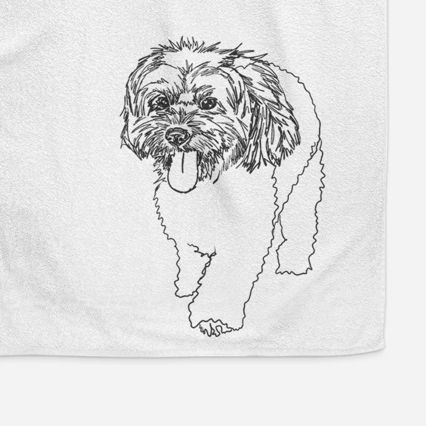 Doodled Benson the Havanese Decorative Hand Towel