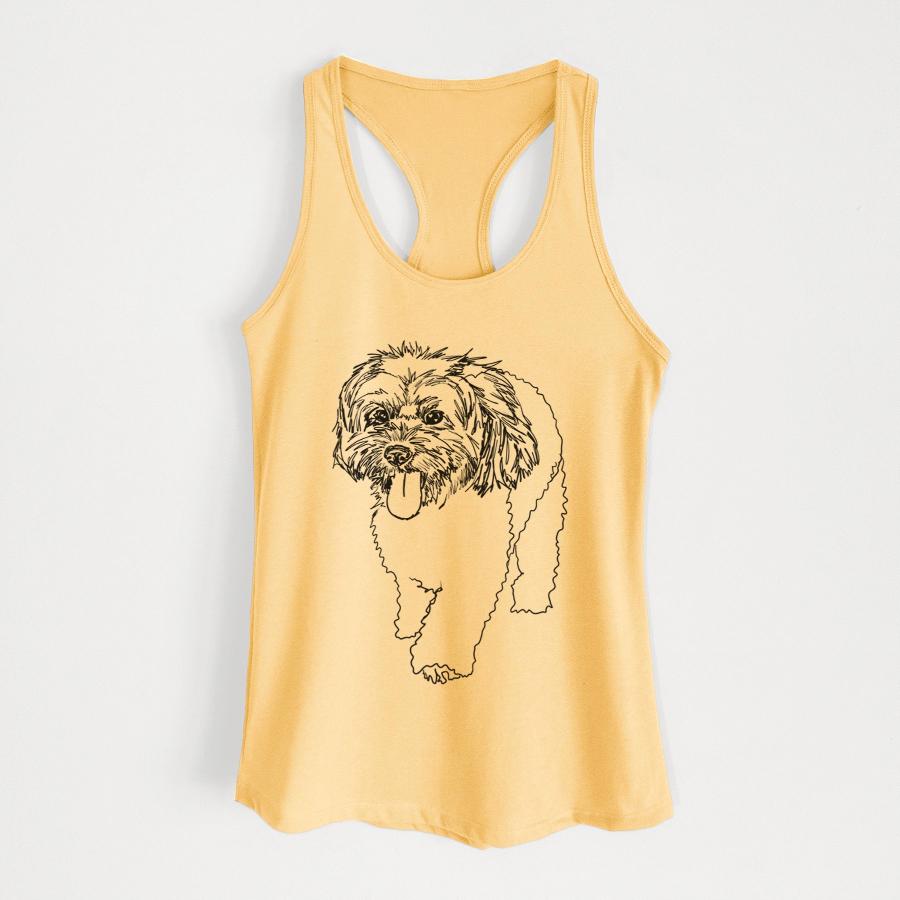 Doodled Benson the Havanese - Women's Racerback Tanktop