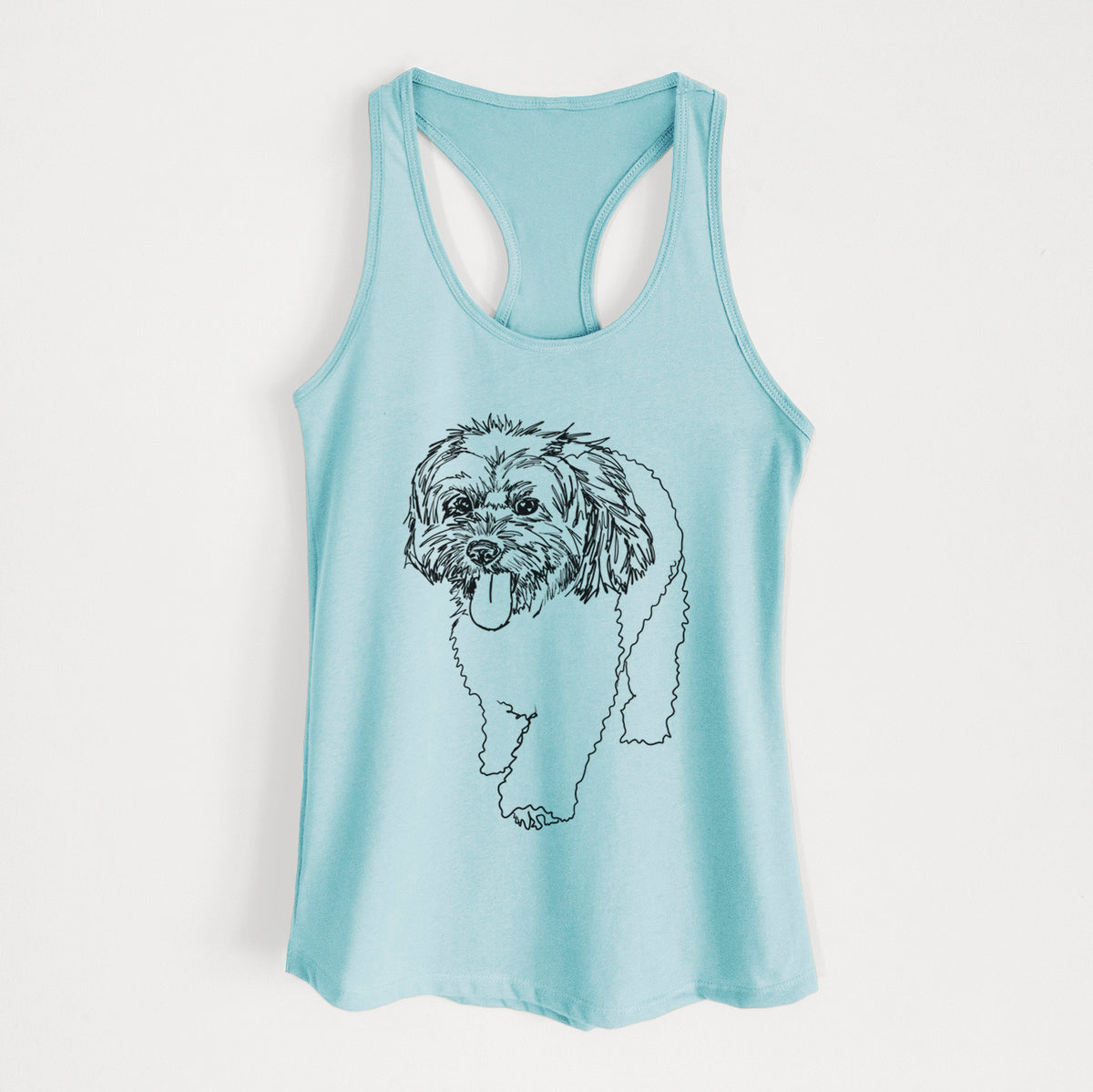 Doodled Benson the Havanese - Women&#39;s Racerback Tanktop