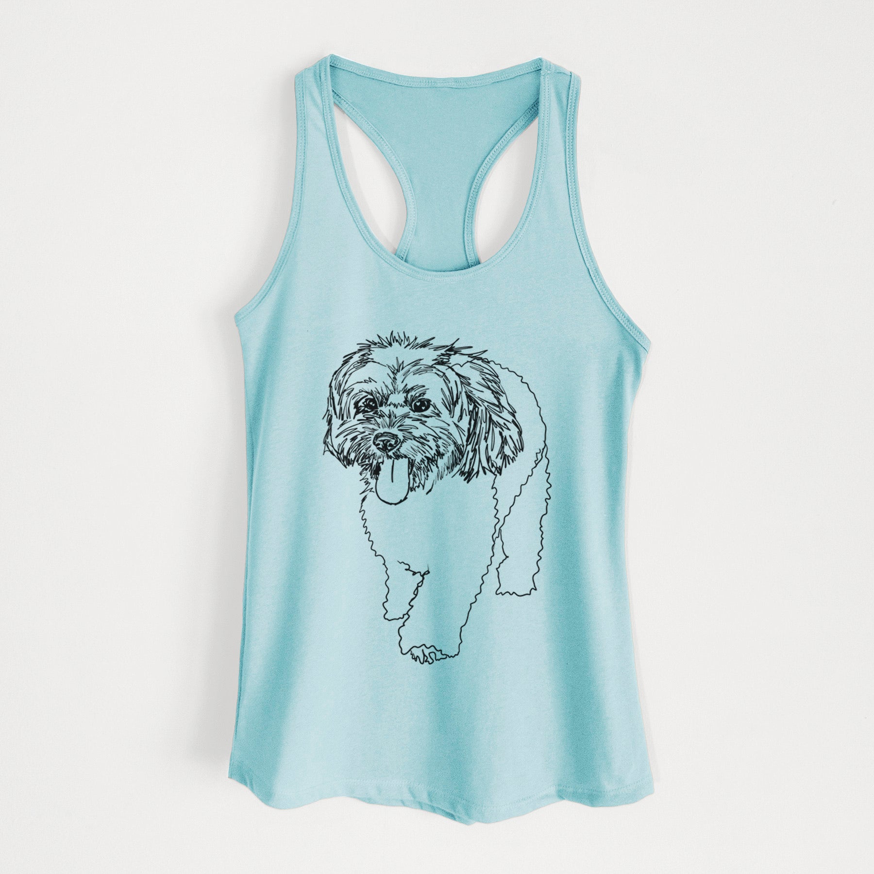 Doodled Benson the Havanese - Women's Racerback Tanktop