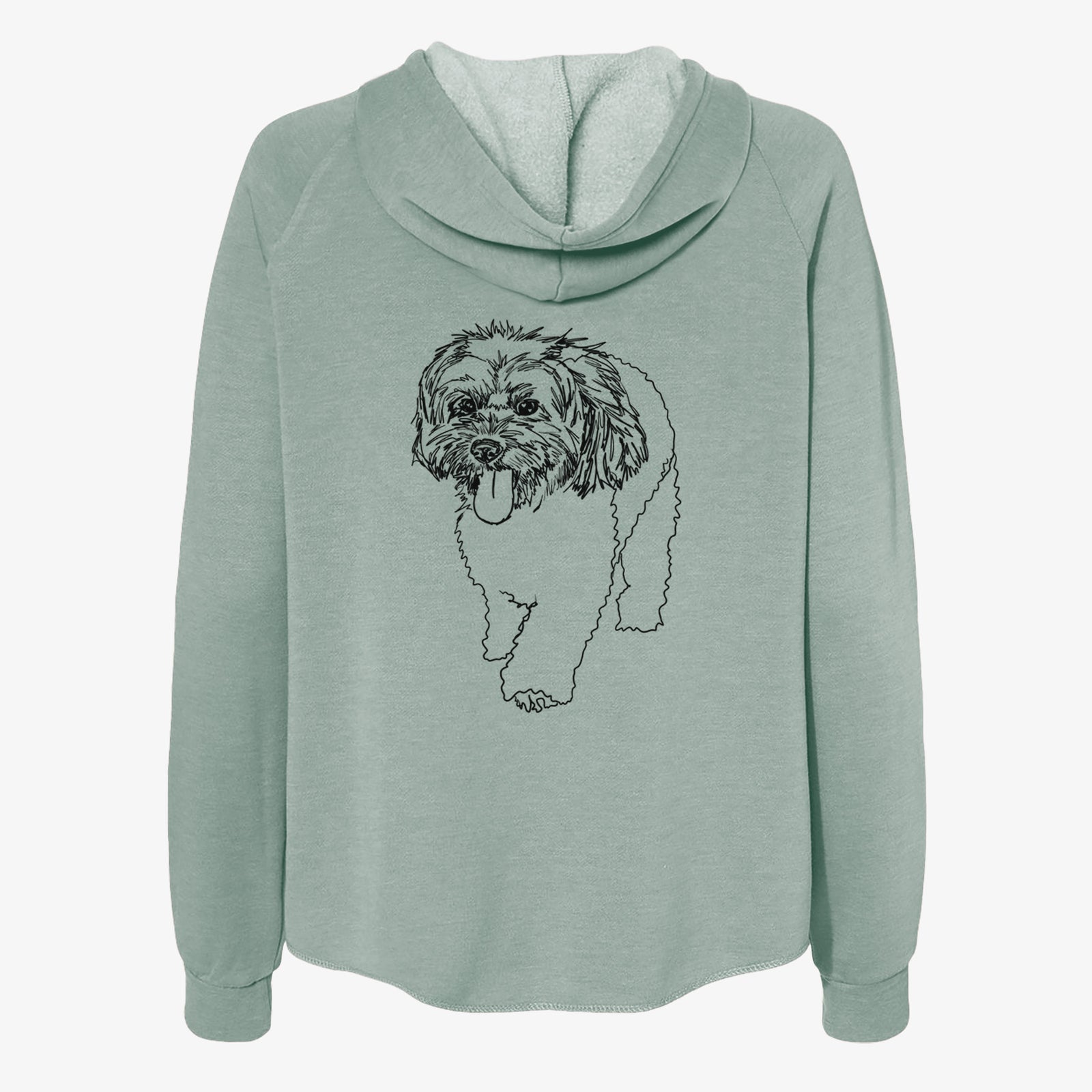Doodled Benson the Havanese - Women's Cali Wave Zip-Up Sweatshirt