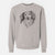 Doodled Bentley the Long Haired Dachshund - Unisex Pigment Dyed Crew Sweatshirt