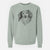 Doodled Bentley the Long Haired Dachshund - Unisex Pigment Dyed Crew Sweatshirt