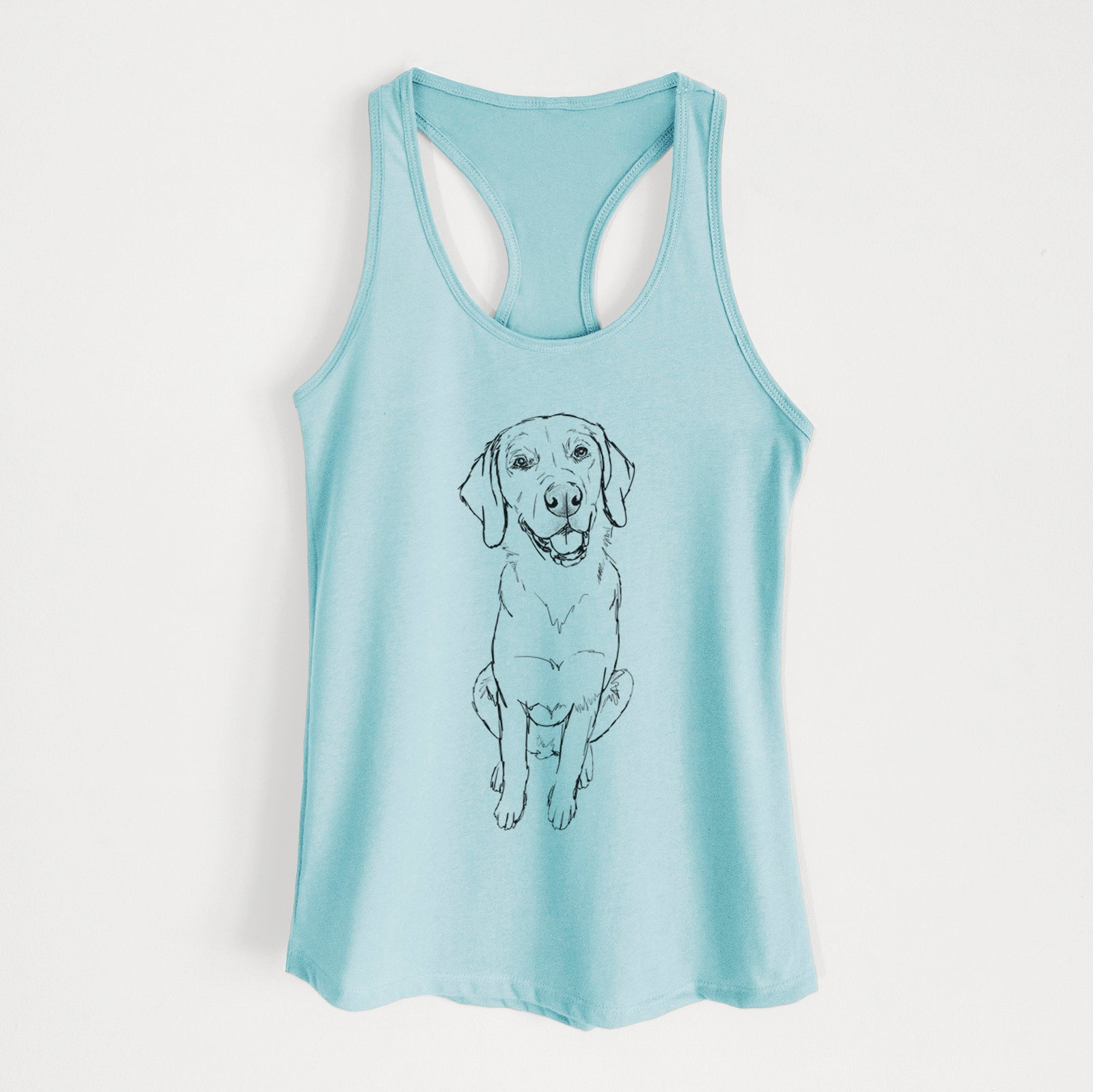 Doodled Bentley the Goldador - Women's Racerback Tanktop