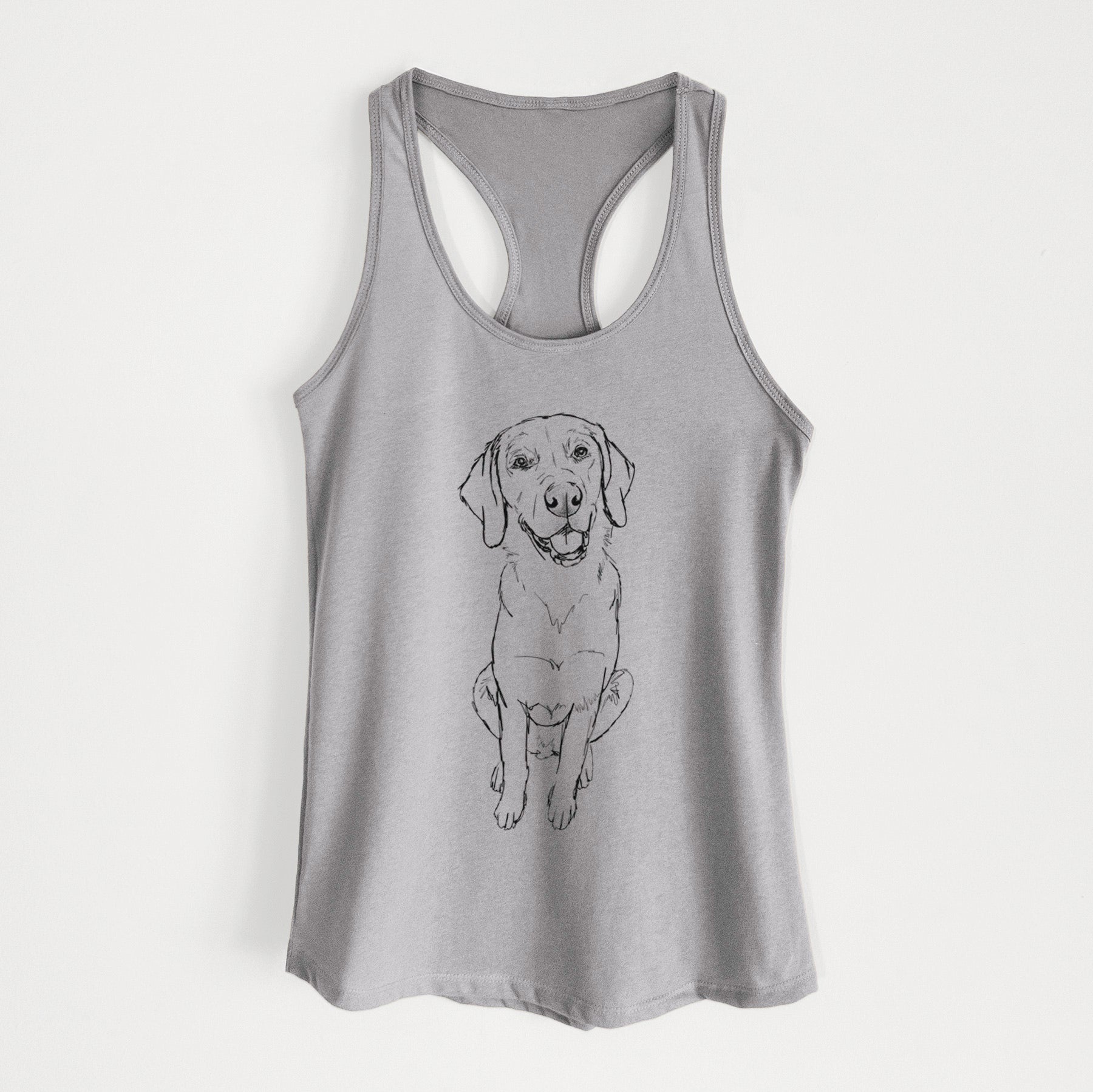 Doodled Bentley the Goldador - Women's Racerback Tanktop