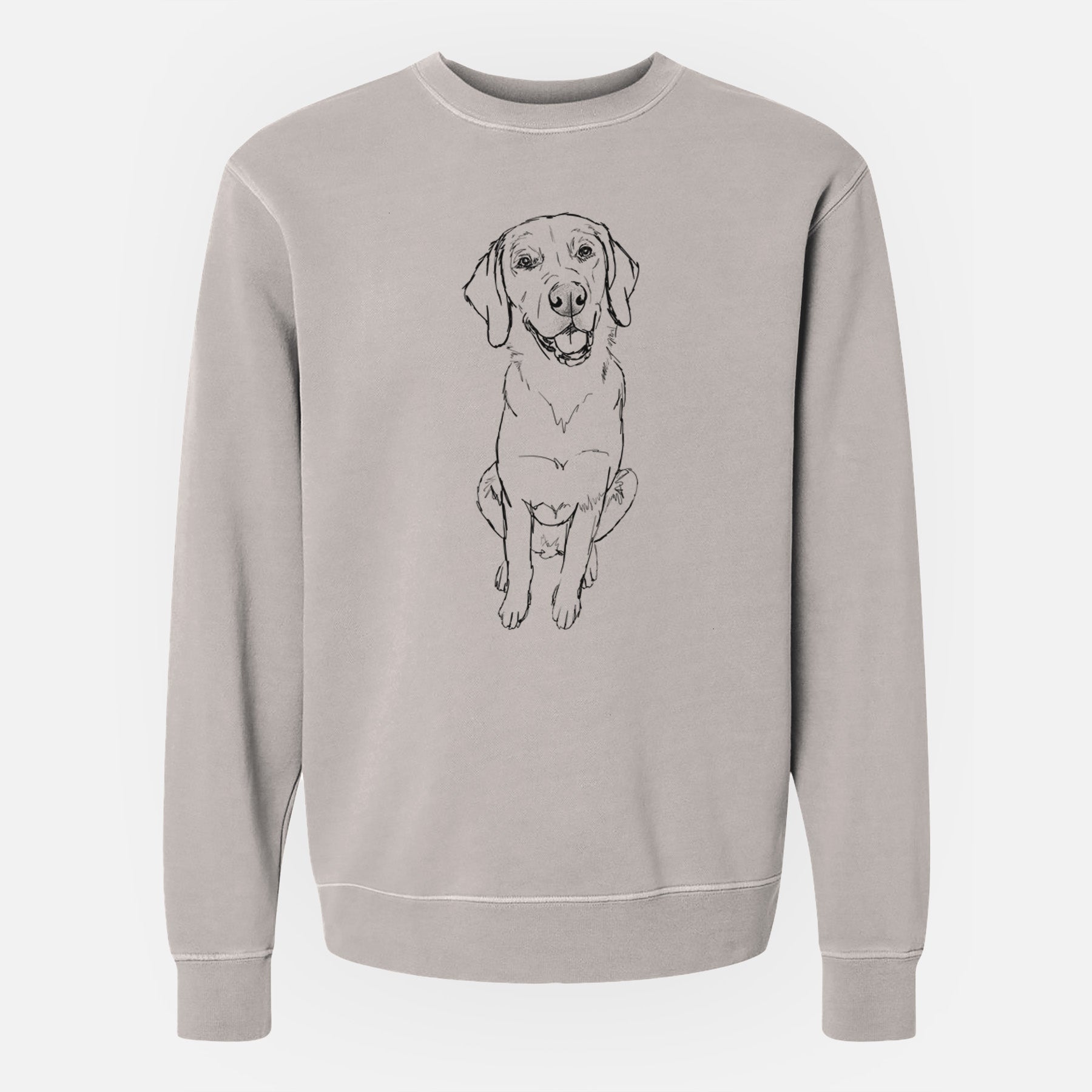 Doodled Bentley the Goldador - Unisex Pigment Dyed Crew Sweatshirt