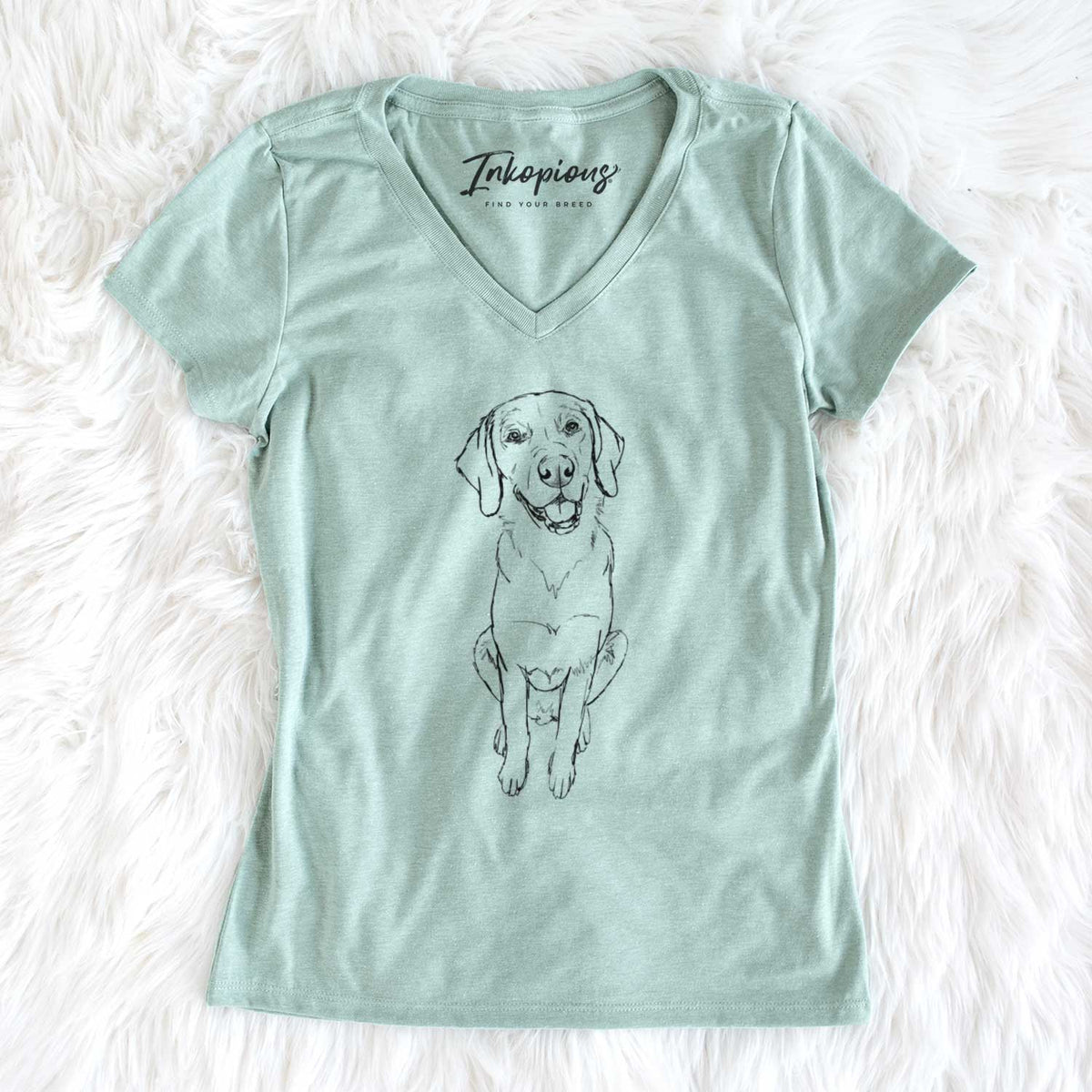 Doodled Bentley the Goldador - Women's V-neck Shirt