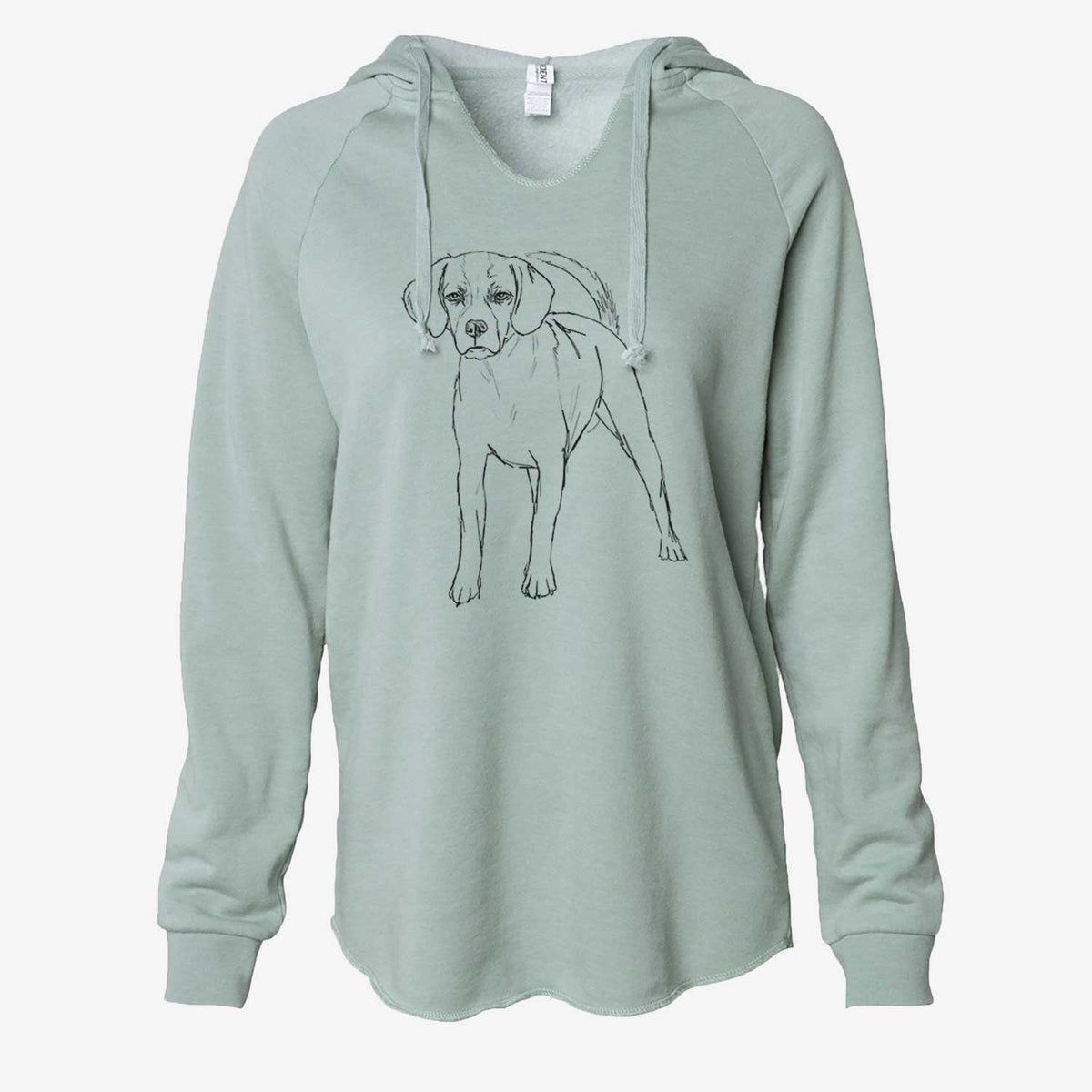 Doodled Bentley the Puggle - Cali Wave Hooded Sweatshirt