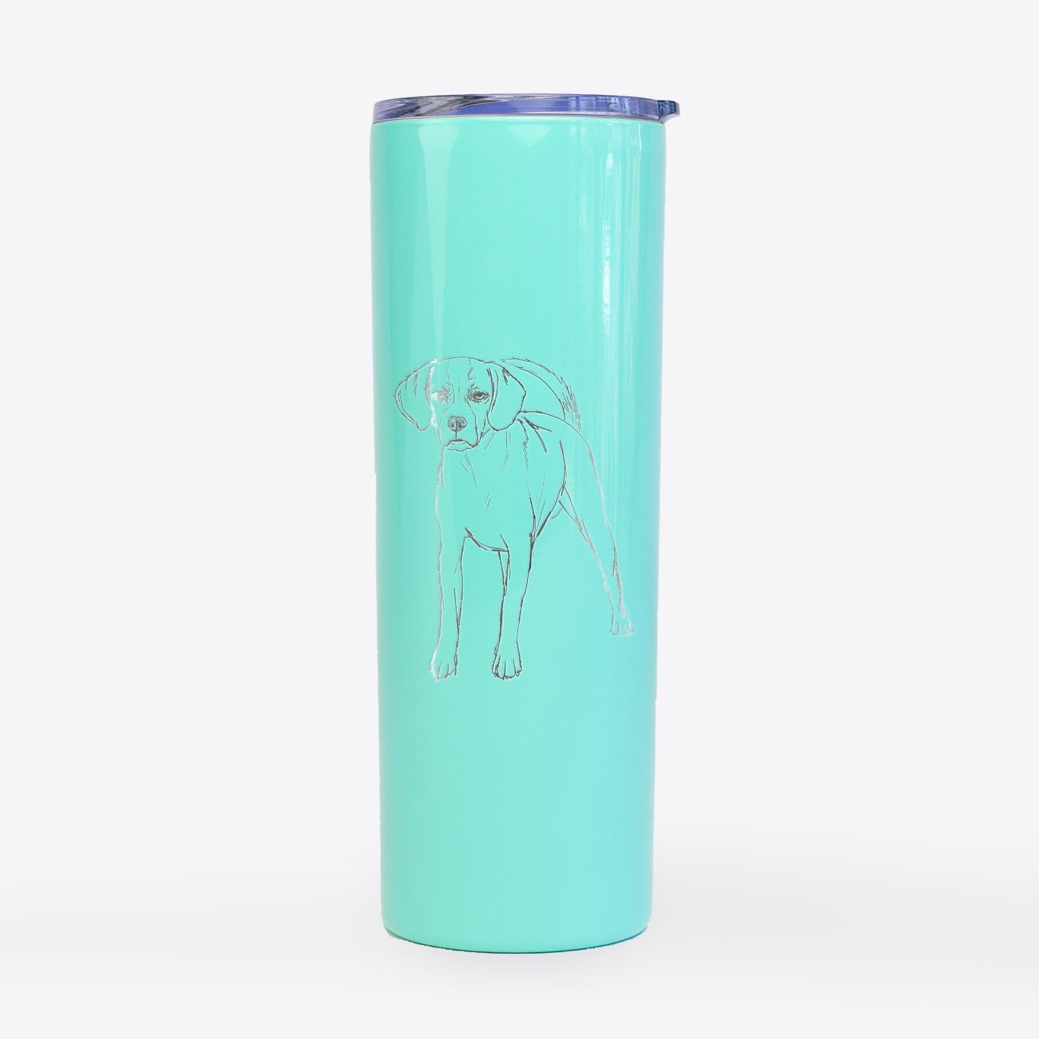 Doodled Bentley the Puggle - 20oz Skinny Tumbler