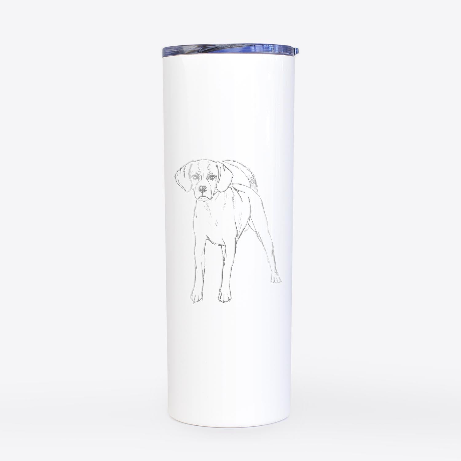 Doodled Bentley the Puggle - 20oz Skinny Tumbler