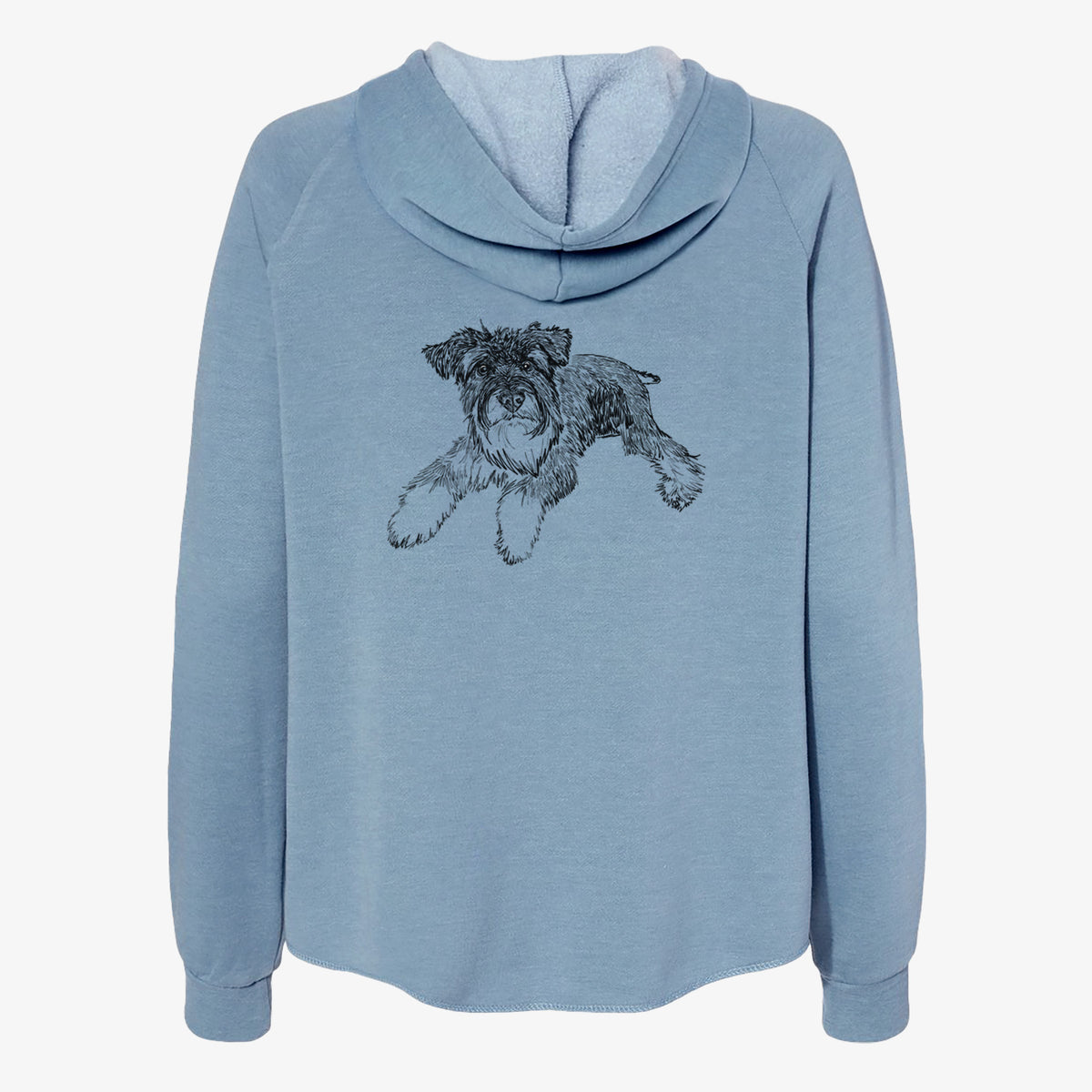 Doodled Bentley the Miniature Schnauzer - Women's Cali Wave Zip-Up Sweatshirt