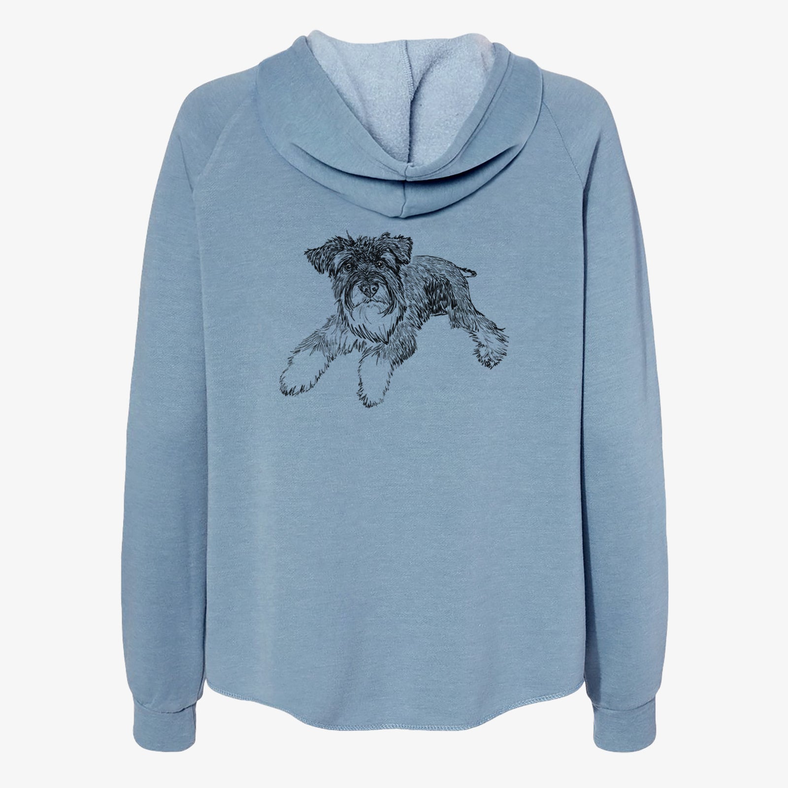 Doodled Bentley the Miniature Schnauzer - Women's Cali Wave Zip-Up Sweatshirt