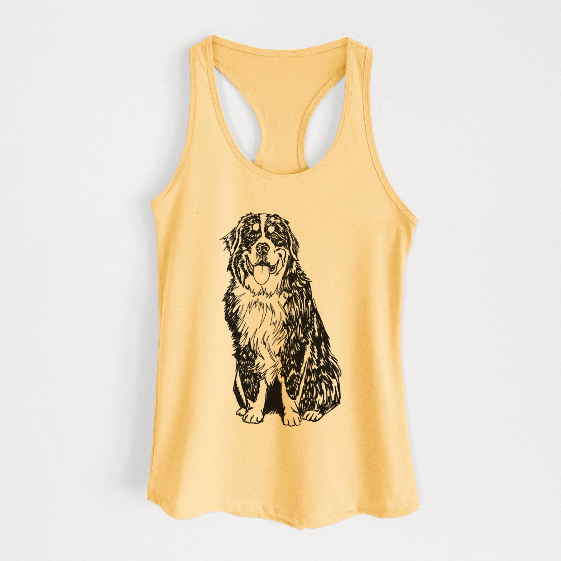 Doodled Bernese Mountain Dog - Women's Racerback Tanktop