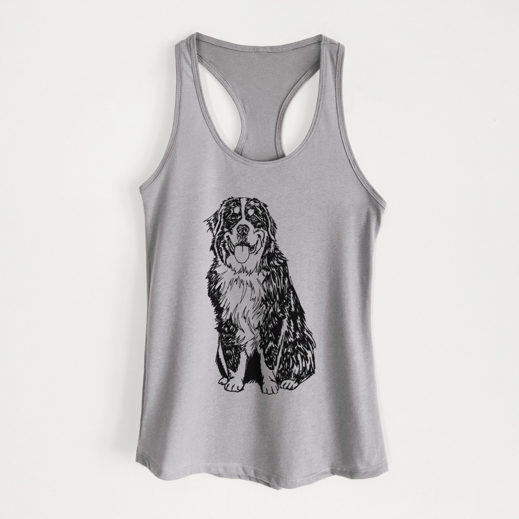 Doodled Bernese Mountain Dog - Women's Racerback Tanktop