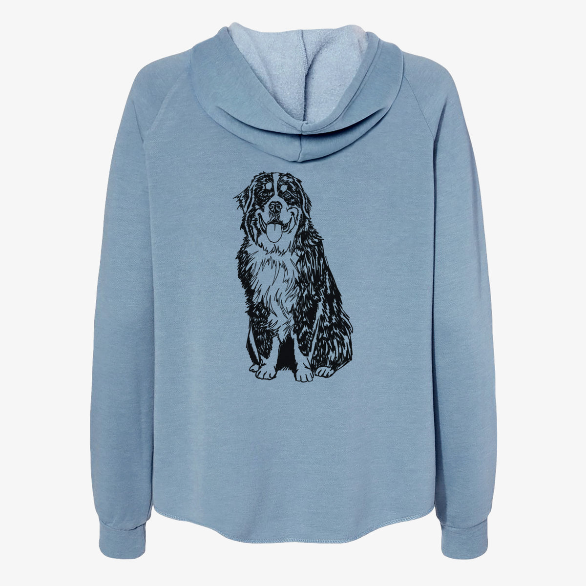 Doodled Bernese Mountain Dog - Women's Cali Wave Zip-Up Sweatshirt