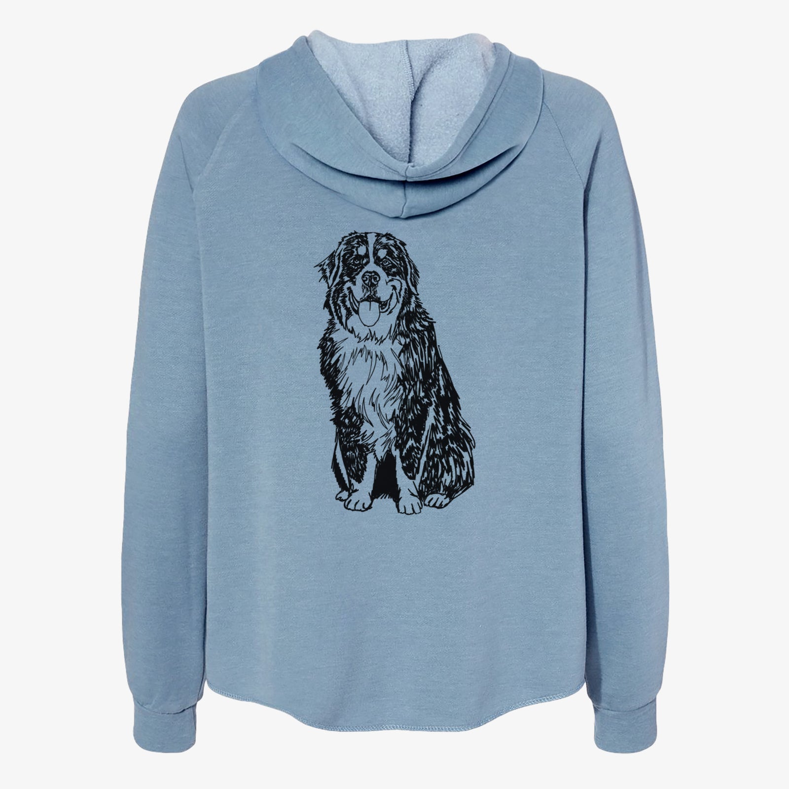 Doodled Bernese Mountain Dog - Women's Cali Wave Zip-Up Sweatshirt