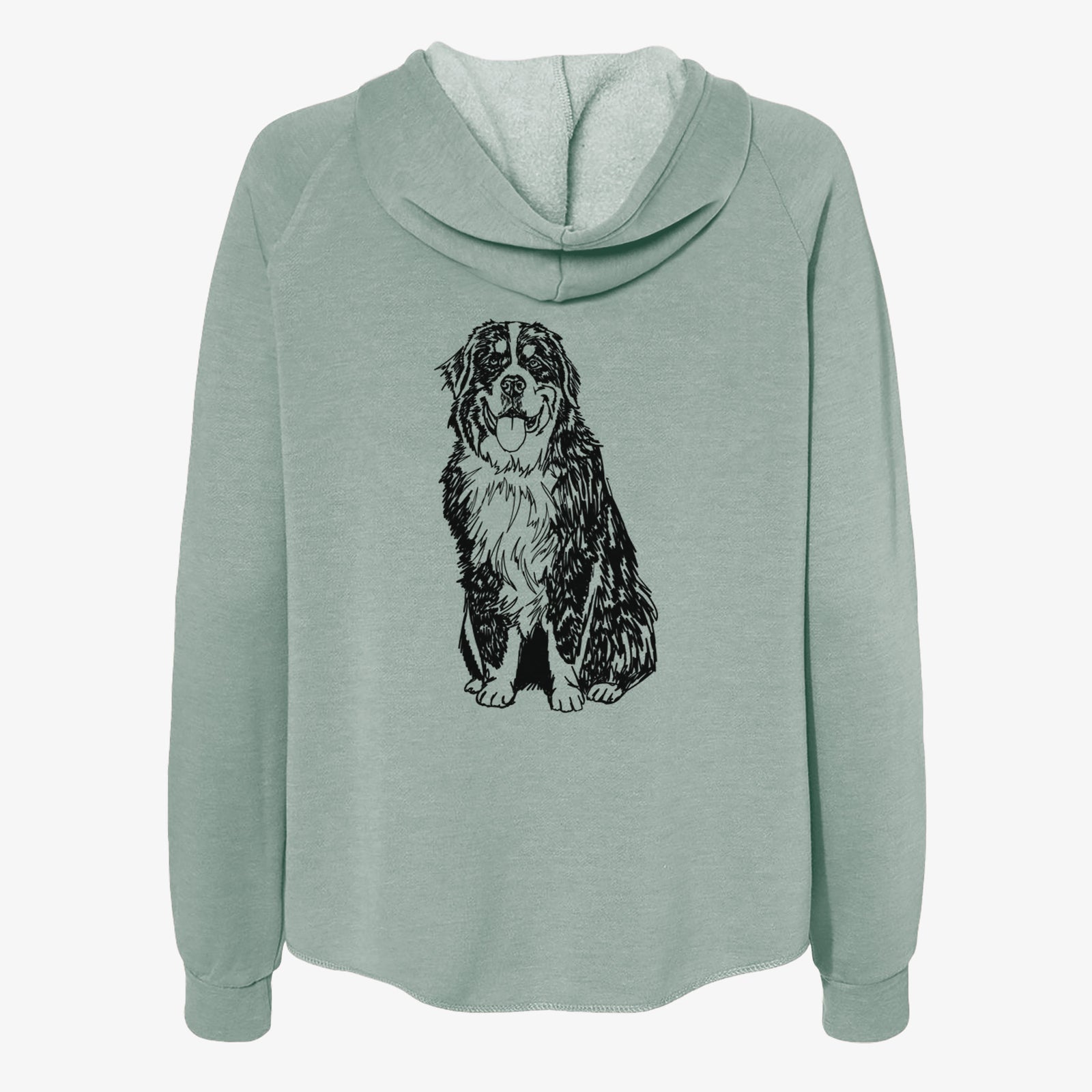 Doodled Bernese Mountain Dog - Women's Cali Wave Zip-Up Sweatshirt