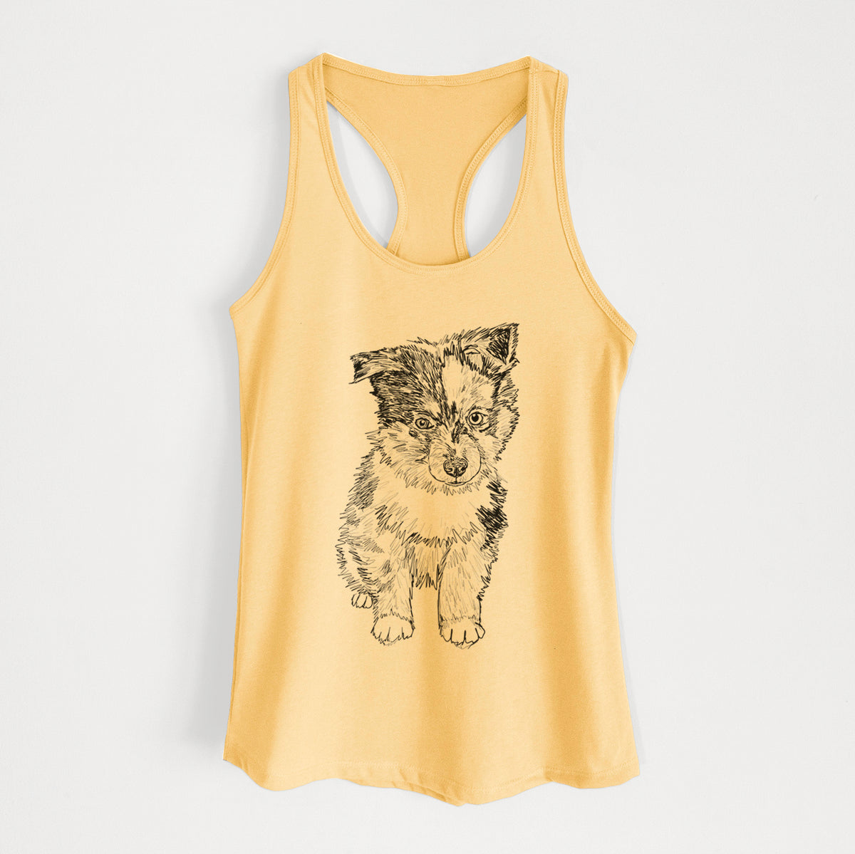 Doodled Bernie the Mini Aussie - Women's Racerback Tanktop