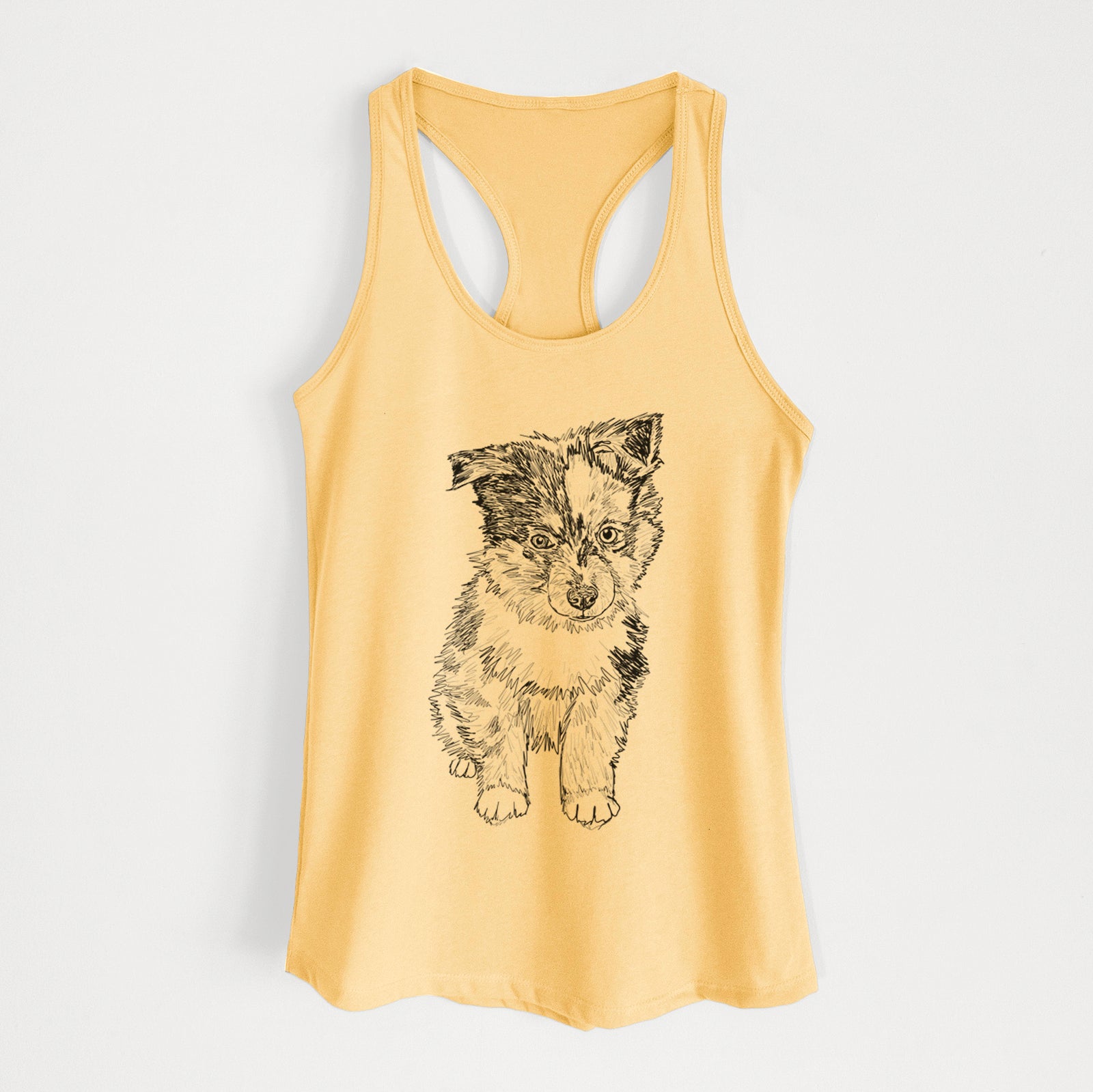Doodled Bernie the Mini Aussie - Women's Racerback Tanktop