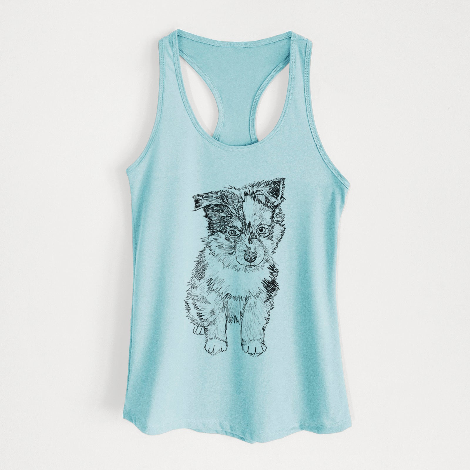 Doodled Bernie the Mini Aussie - Women's Racerback Tanktop