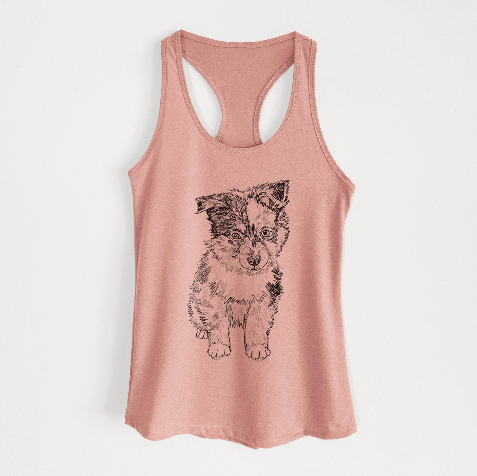 Doodled Bernie the Mini Aussie - Women's Racerback Tanktop
