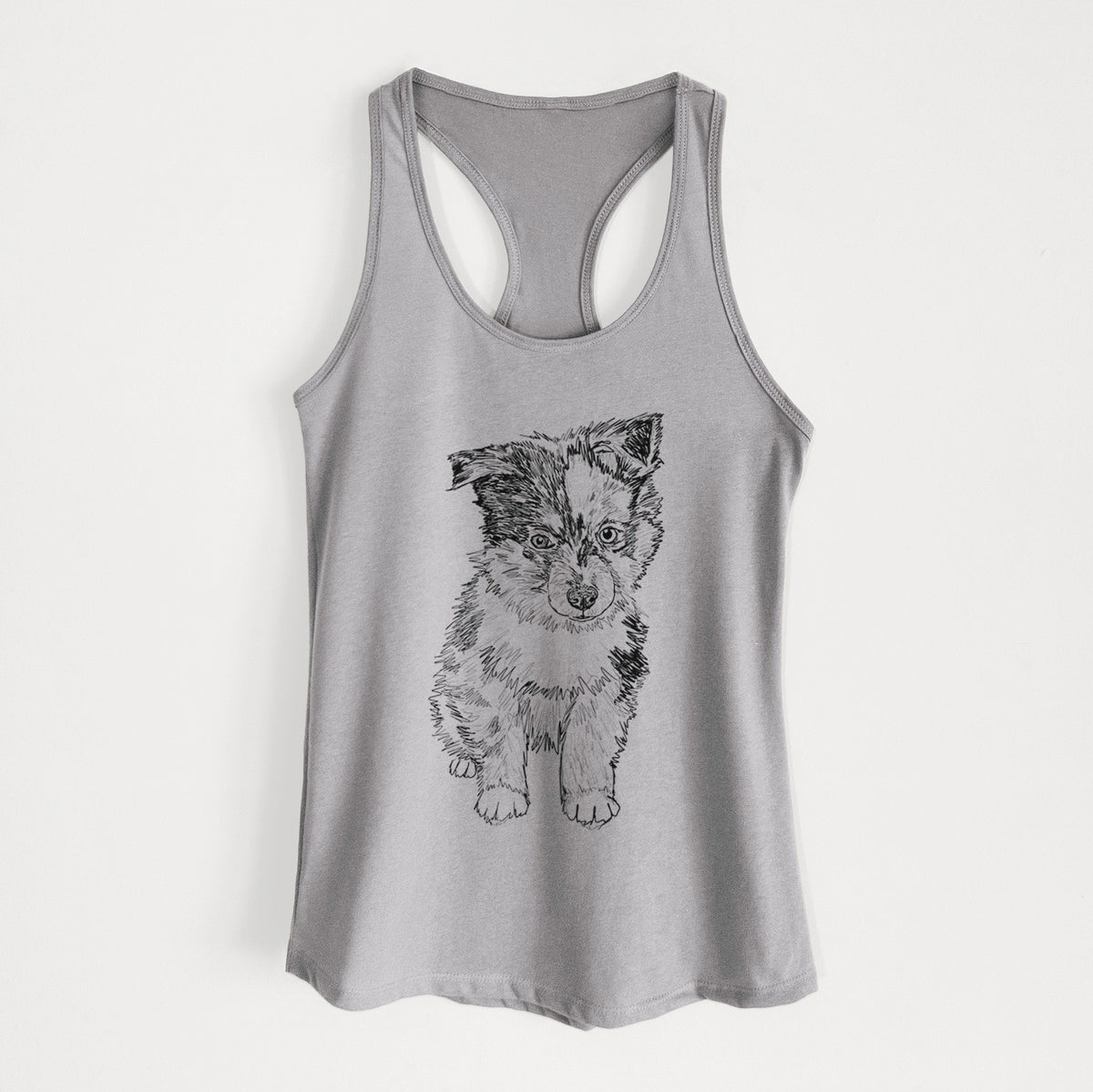 Doodled Bernie the Mini Aussie - Women's Racerback Tanktop