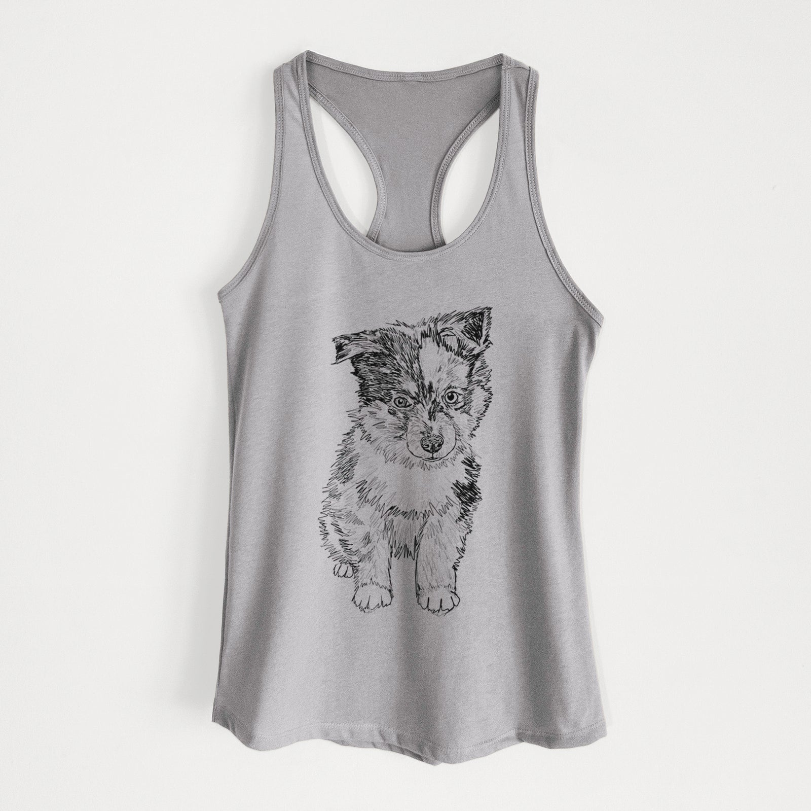 Doodled Bernie the Mini Aussie - Women's Racerback Tanktop