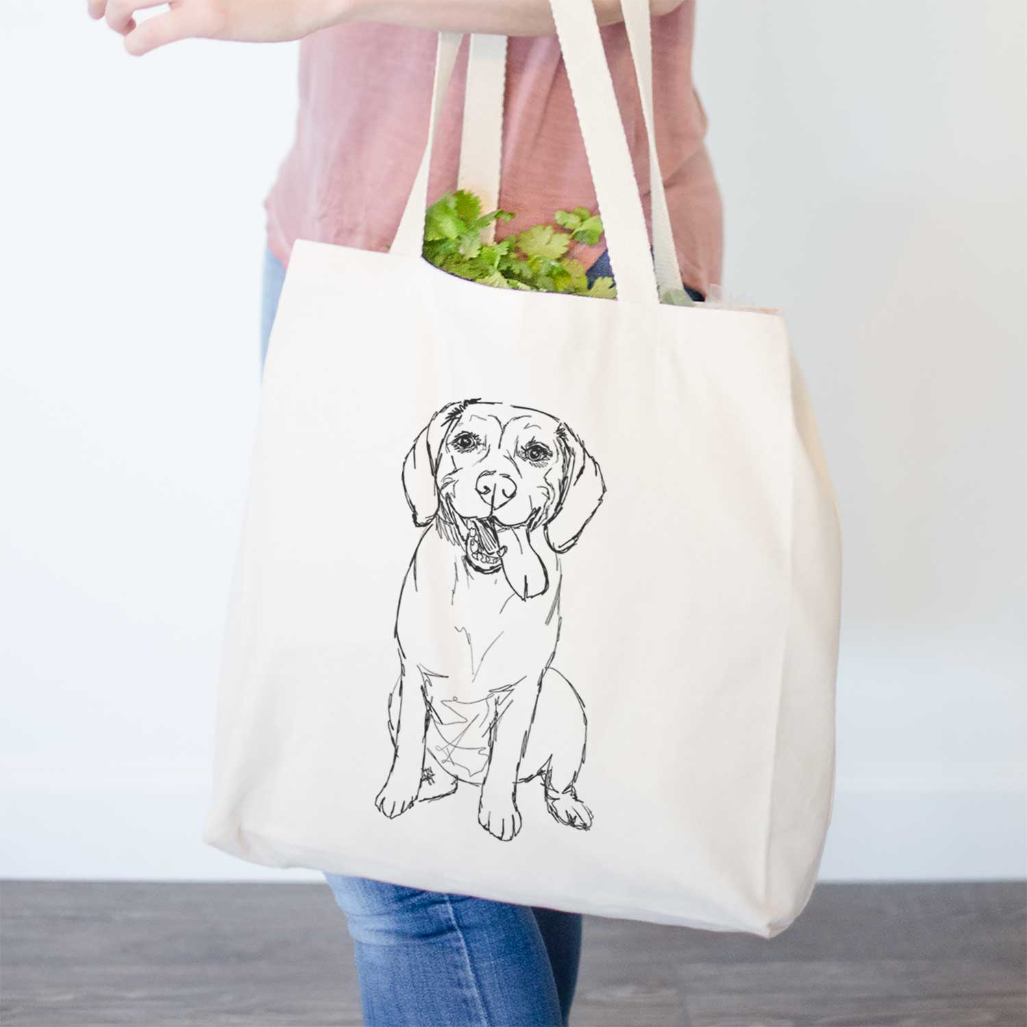 Doodled Bernie the Beagle - Tote Bag