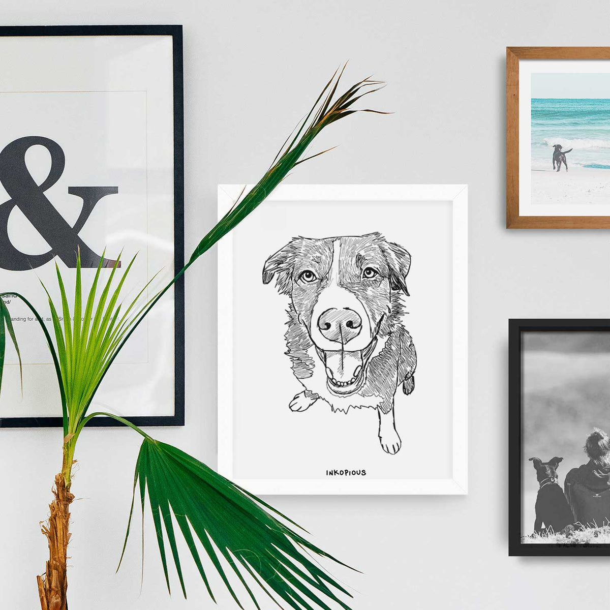 Doodled Bernie the Mixed Breed Art Print