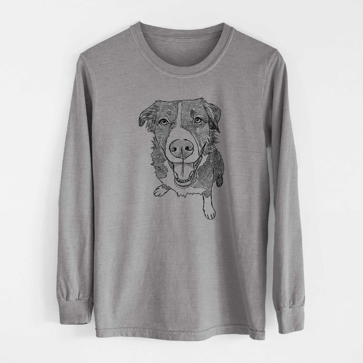 Doodled Bernie the Mixed Breed - Heavyweight 100% Cotton Long Sleeve