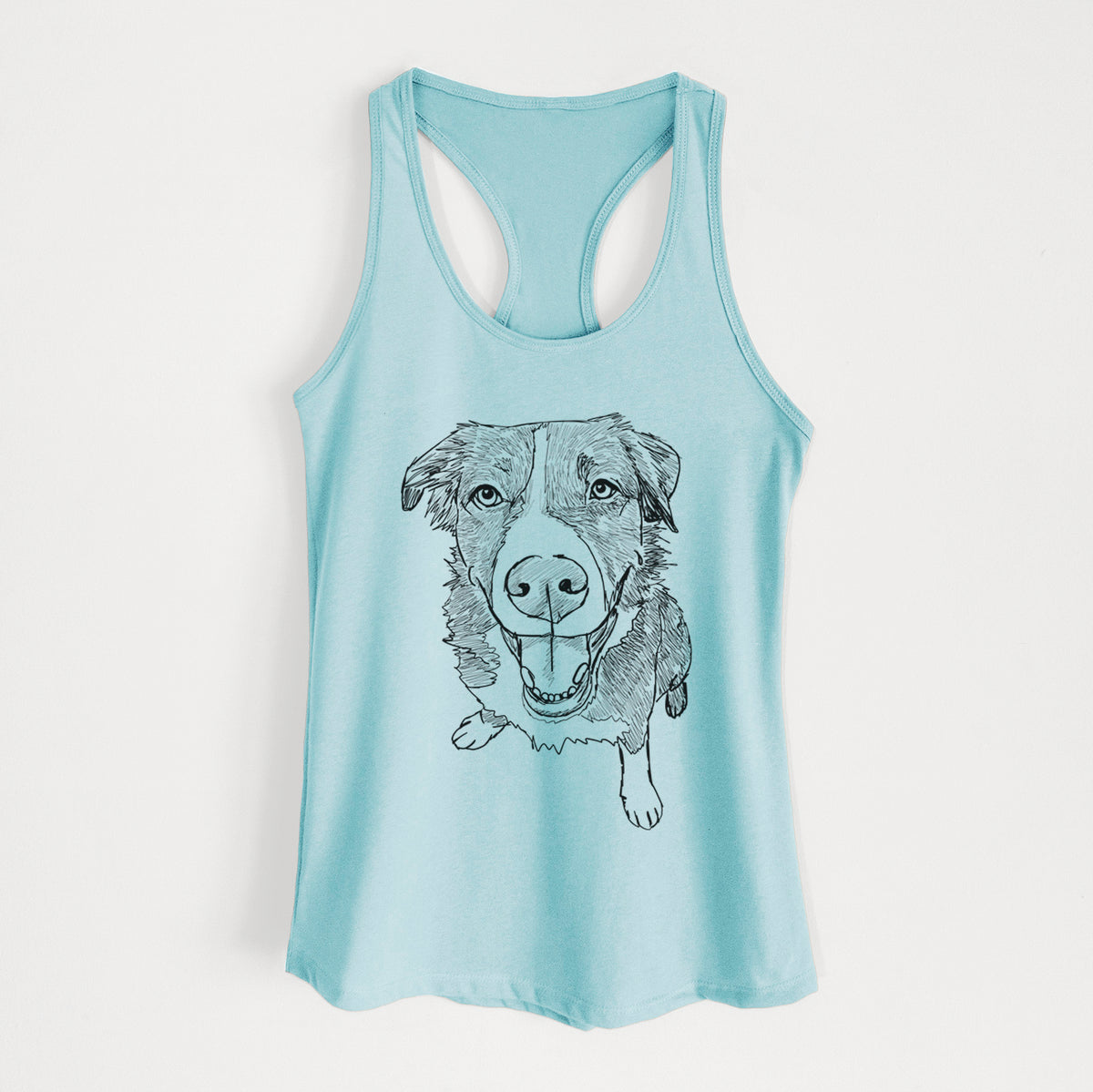 Doodled Bernie the Mixed Breed - Women&#39;s Racerback Tanktop